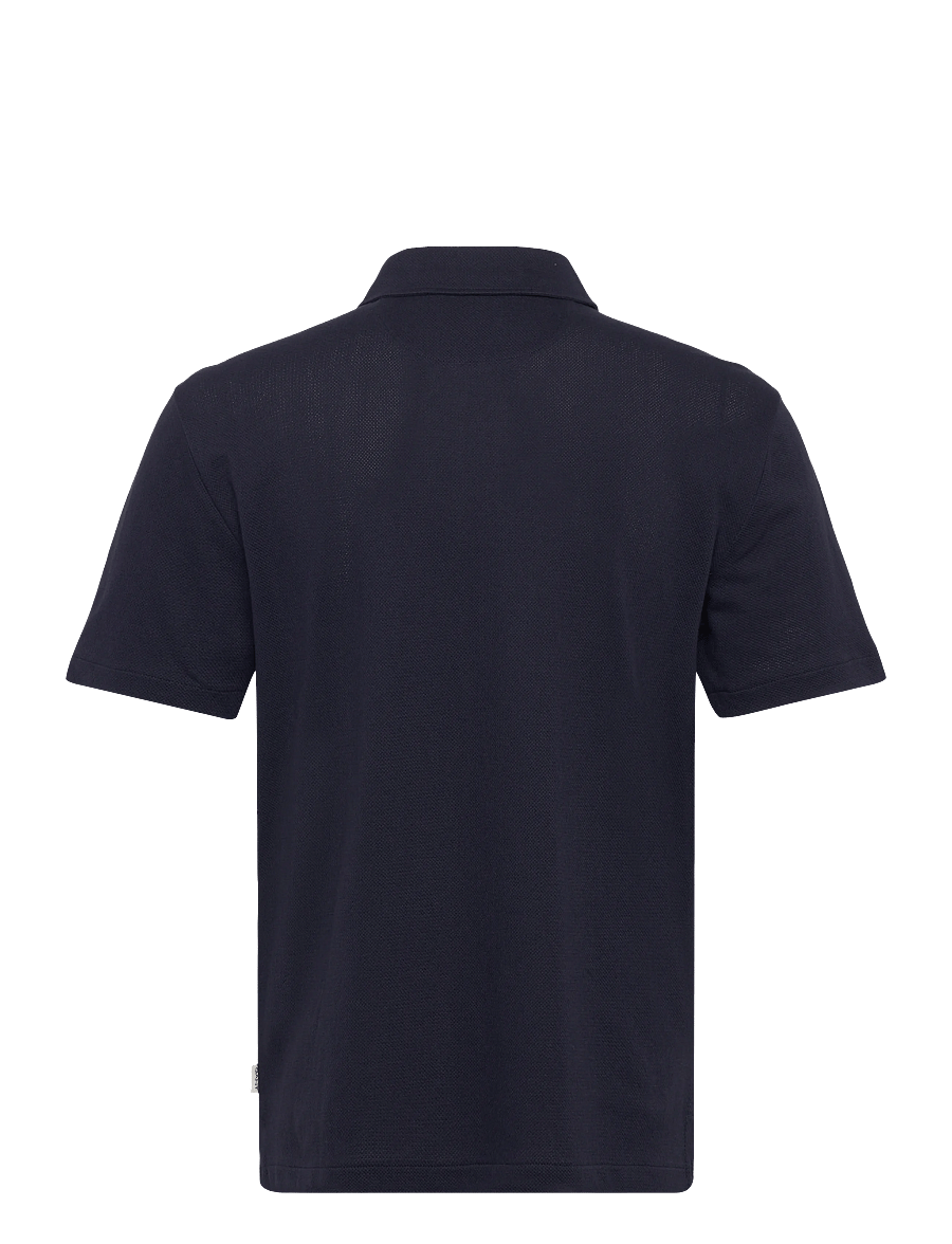 Gant - TEXTURE SS POLO - kortärmade pikéer - evening blue - 2
