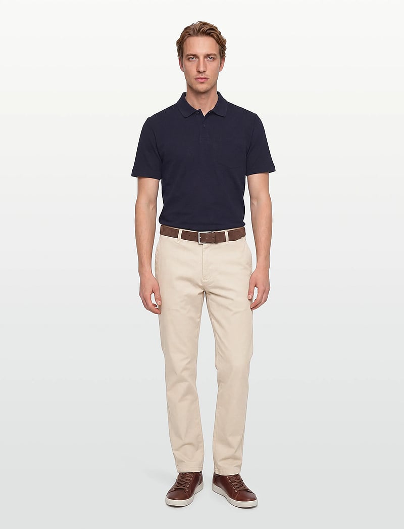 Gant - TEXTURE SS POLO - kortärmade pikéer - evening blue - 0