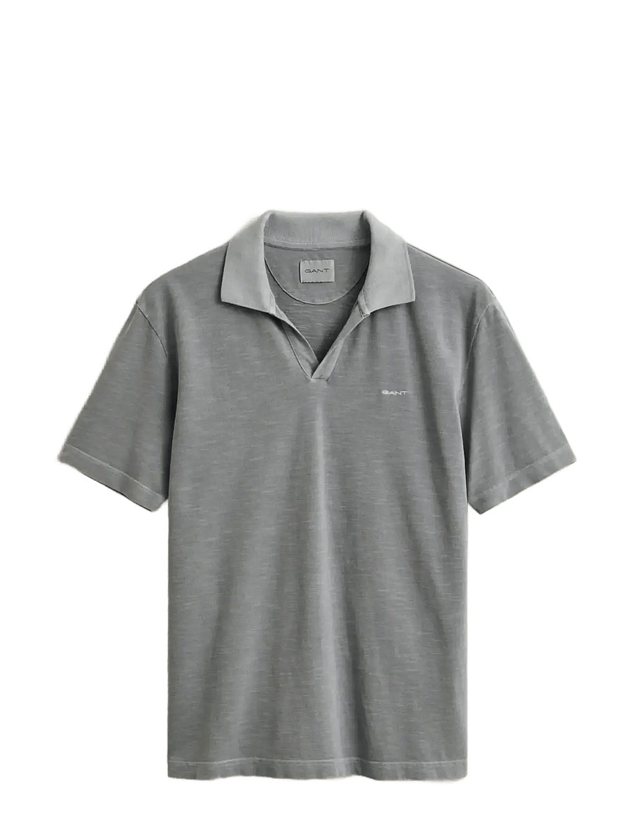 Gant - WASHED SLUB SS POLO - ceramic grey - 1
