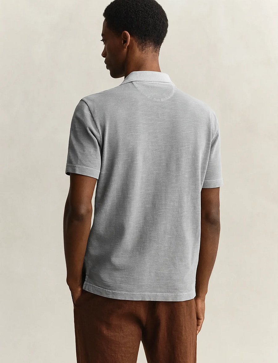 Gant - WASHED SLUB SS POLO - ceramic grey - 2