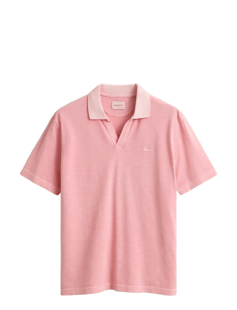 Gant - WASHED SLUB SS POLO - gestrickte polohemden - washed pink - 1
