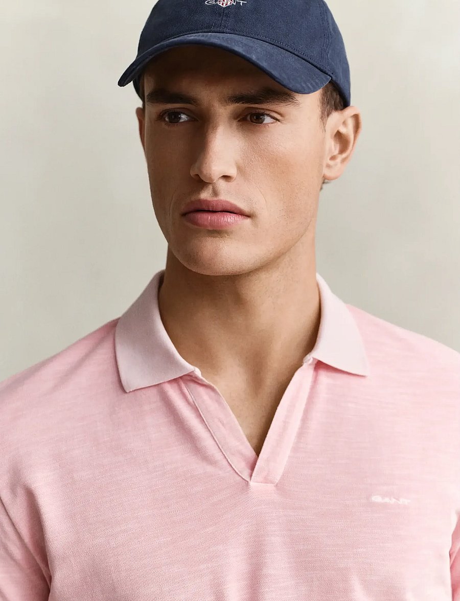 Gant - WASHED SLUB SS POLO - gestrickte polohemden - washed pink - 3