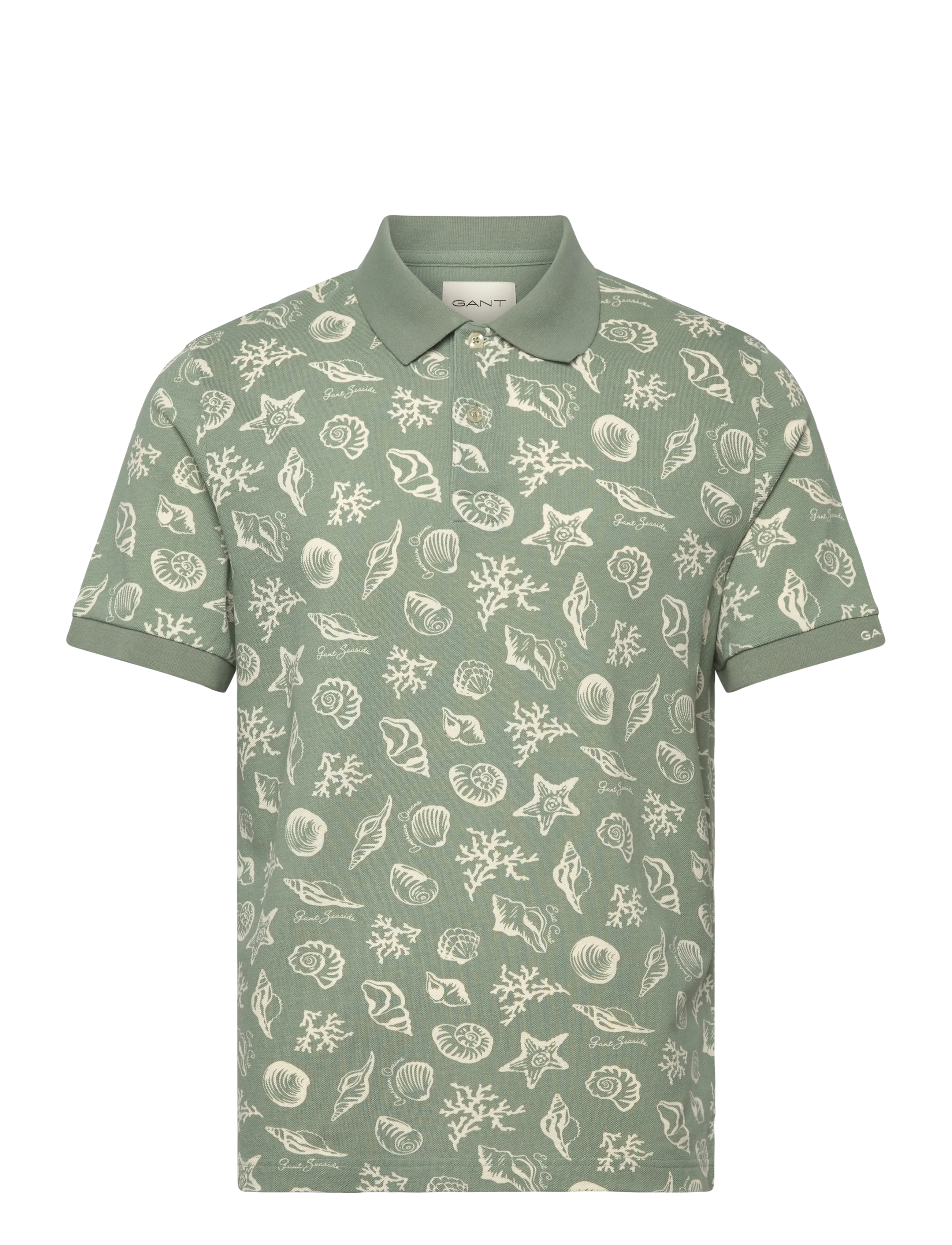 GANT AOP SS POLO - Koszulki Polo - CERAMIC GREY / green