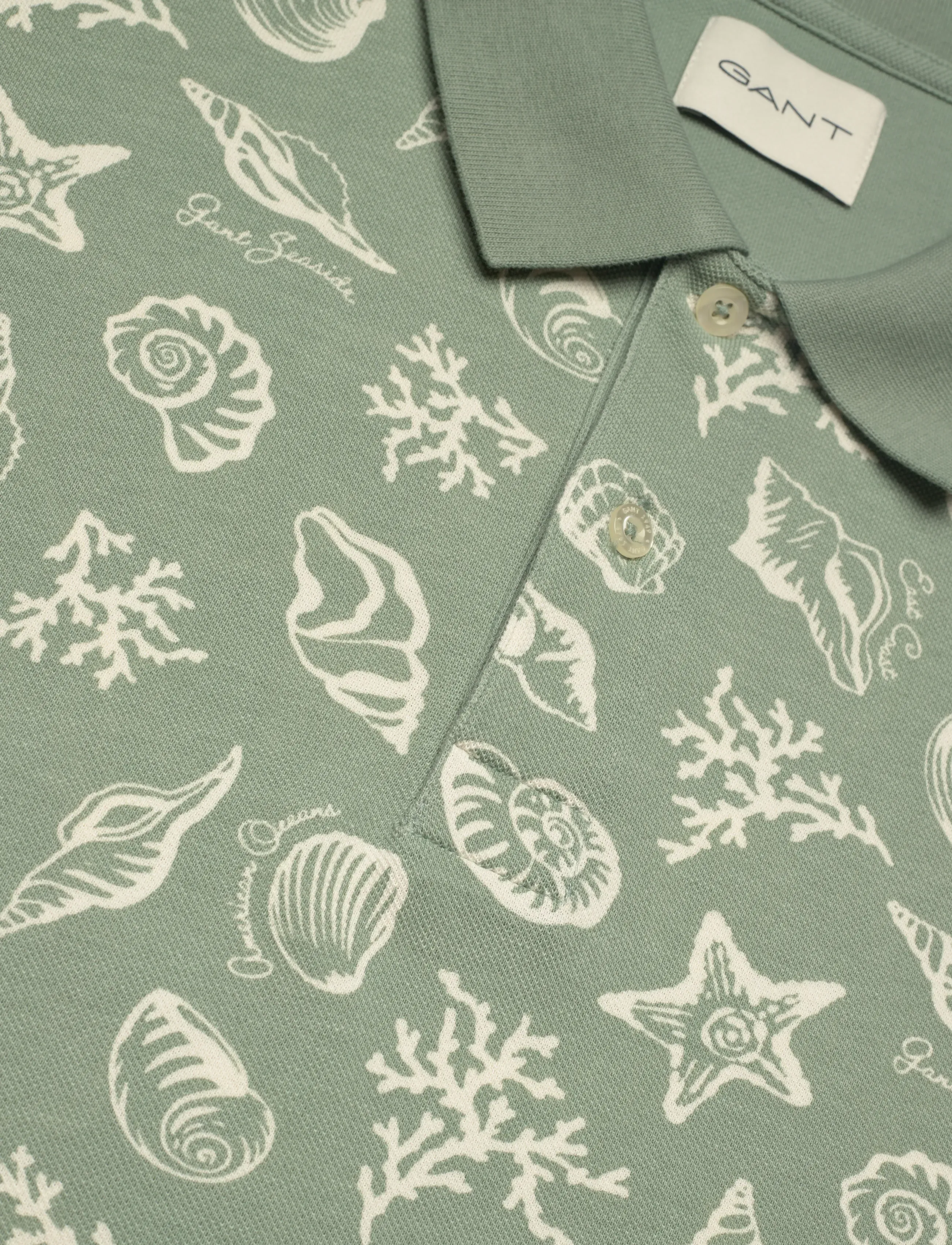 Gant - AOP SS POLO - kortærmede poloer - ceramic grey - 5