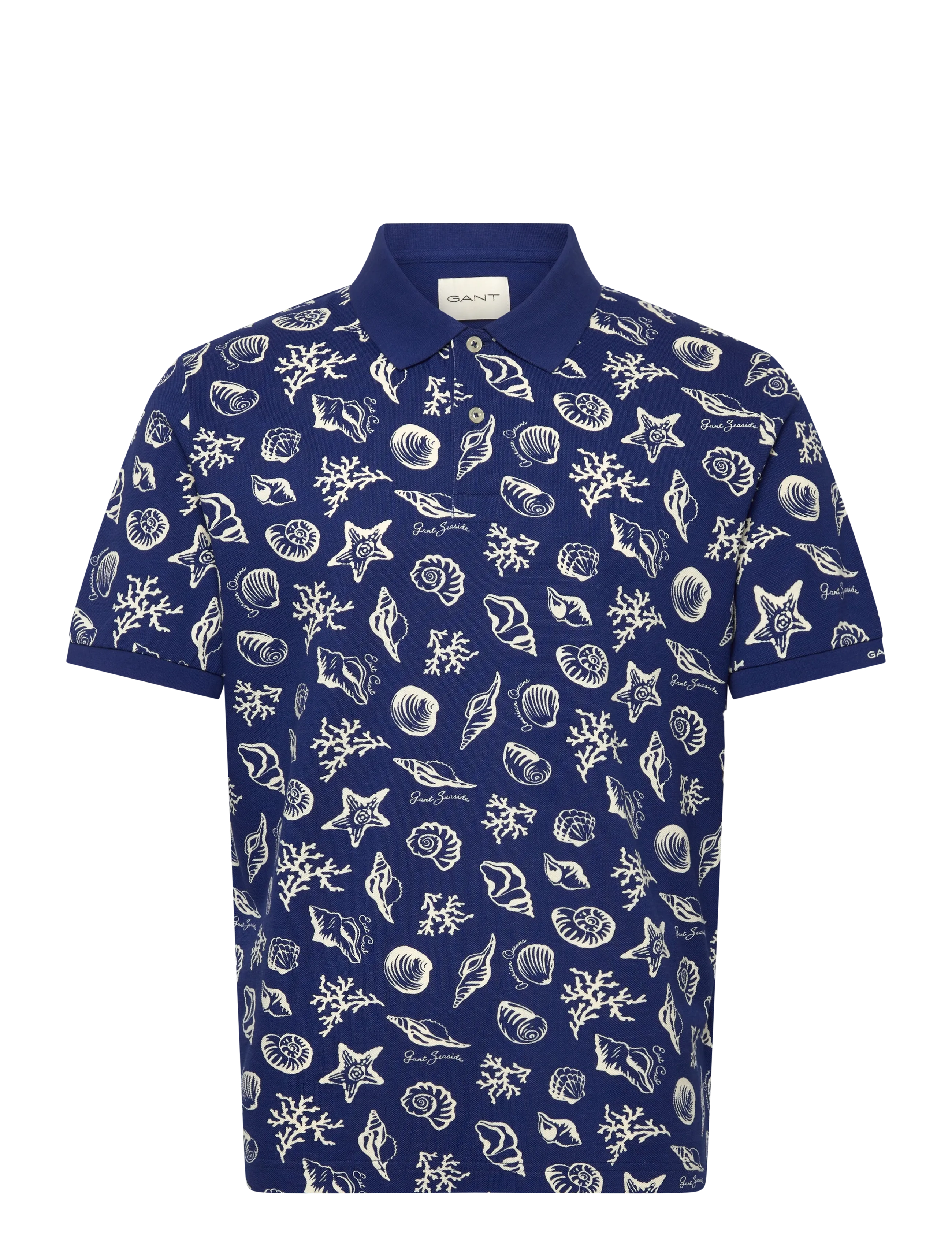 GANT AOP SS POLO - Koszulki Polo - RICH NAVY / navy