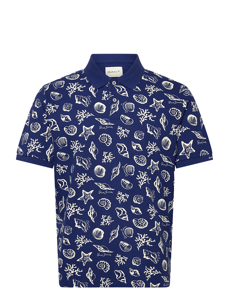 Gant - AOP SS POLO - kurzärmelig - rich navy - 1