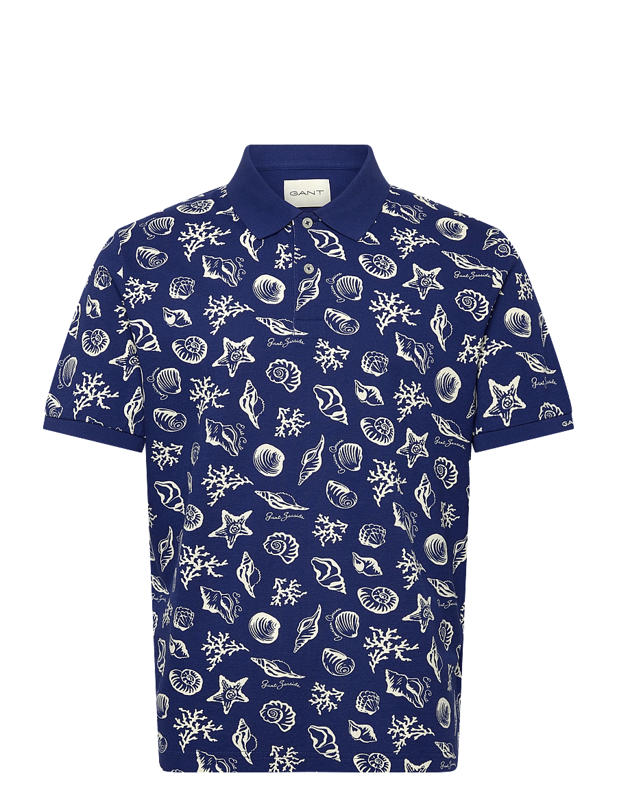 Gant - AOP SS POLO - kurzärmelig - rich navy - 1