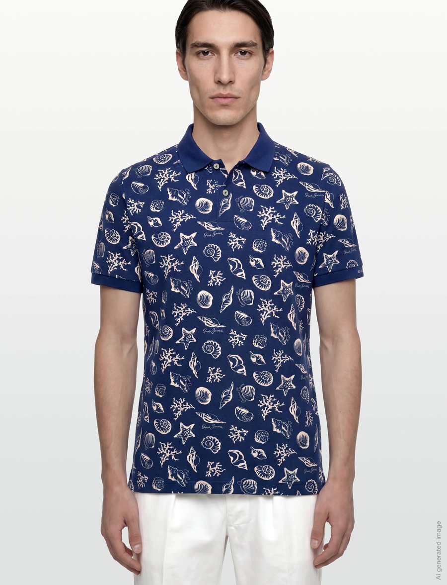Gant - AOP SS POLO - kurzärmelig - rich navy - 3