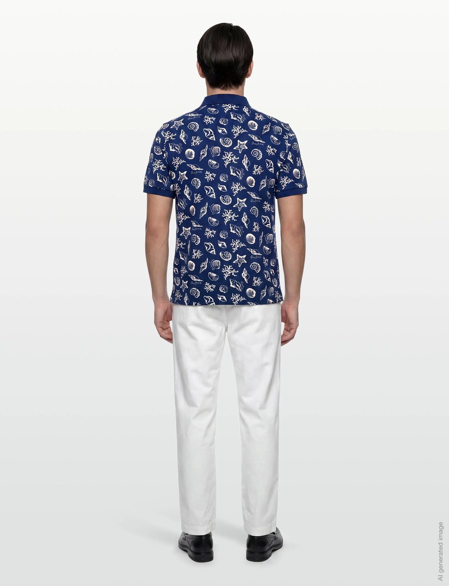 Gant - AOP SS POLO - kurzärmelig - rich navy - 4