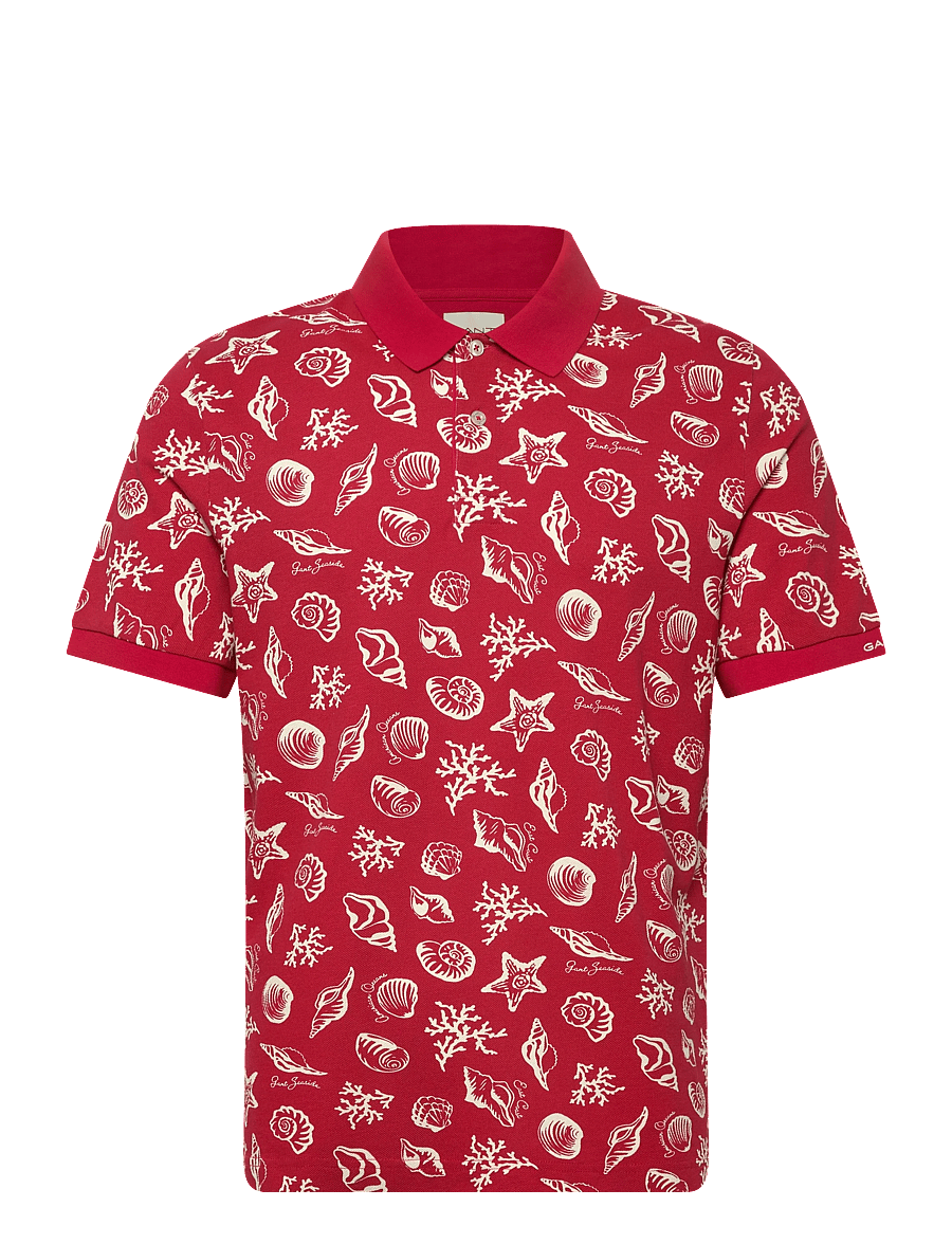Gant - AOP SS POLO - kurzärmelig - rose red - 1