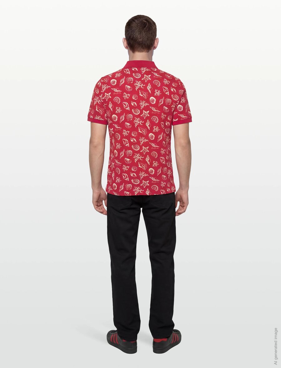 Gant - AOP SS POLO - kurzärmelig - rose red - 4