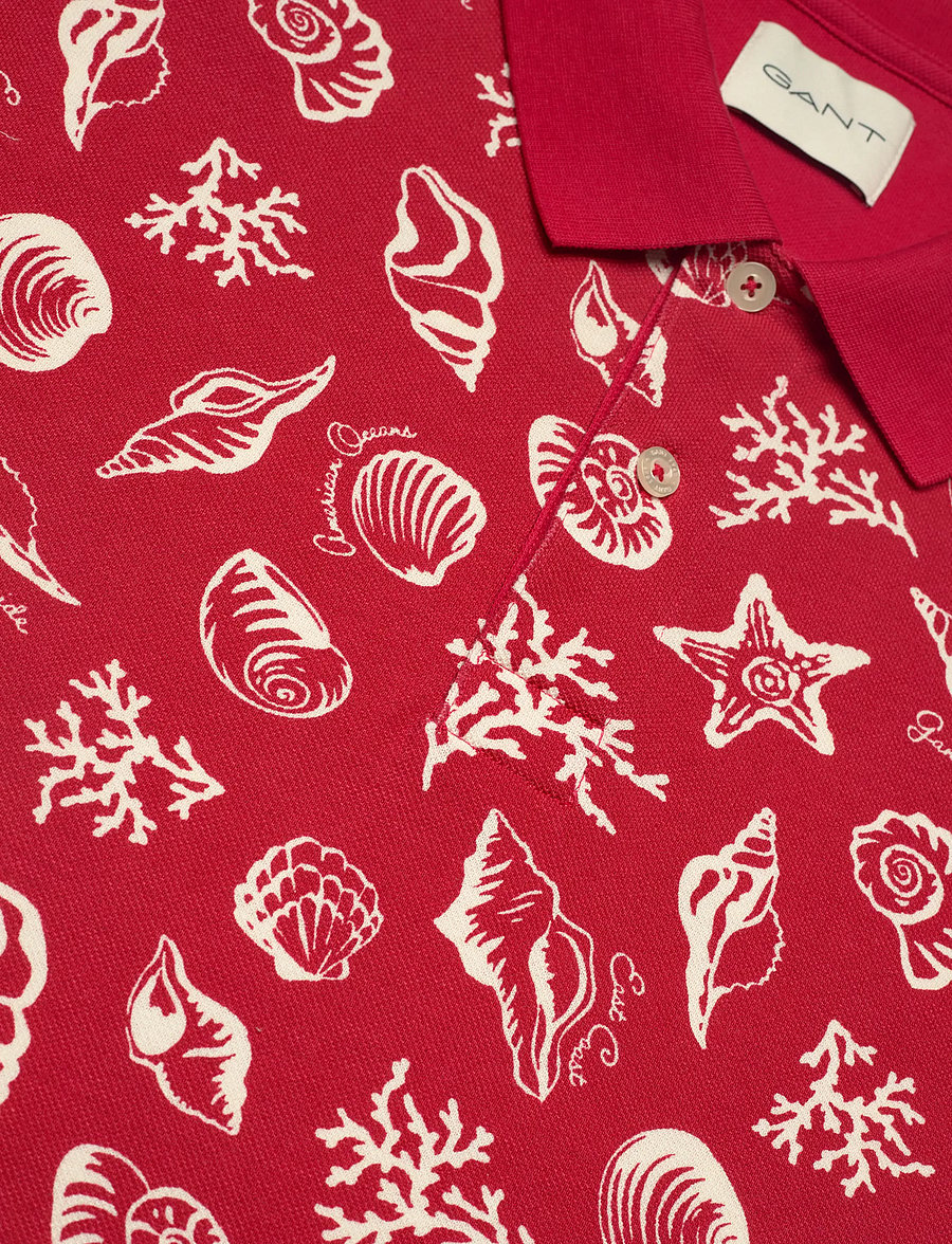 Gant - AOP SS POLO - kurzärmelig - rose red - 5