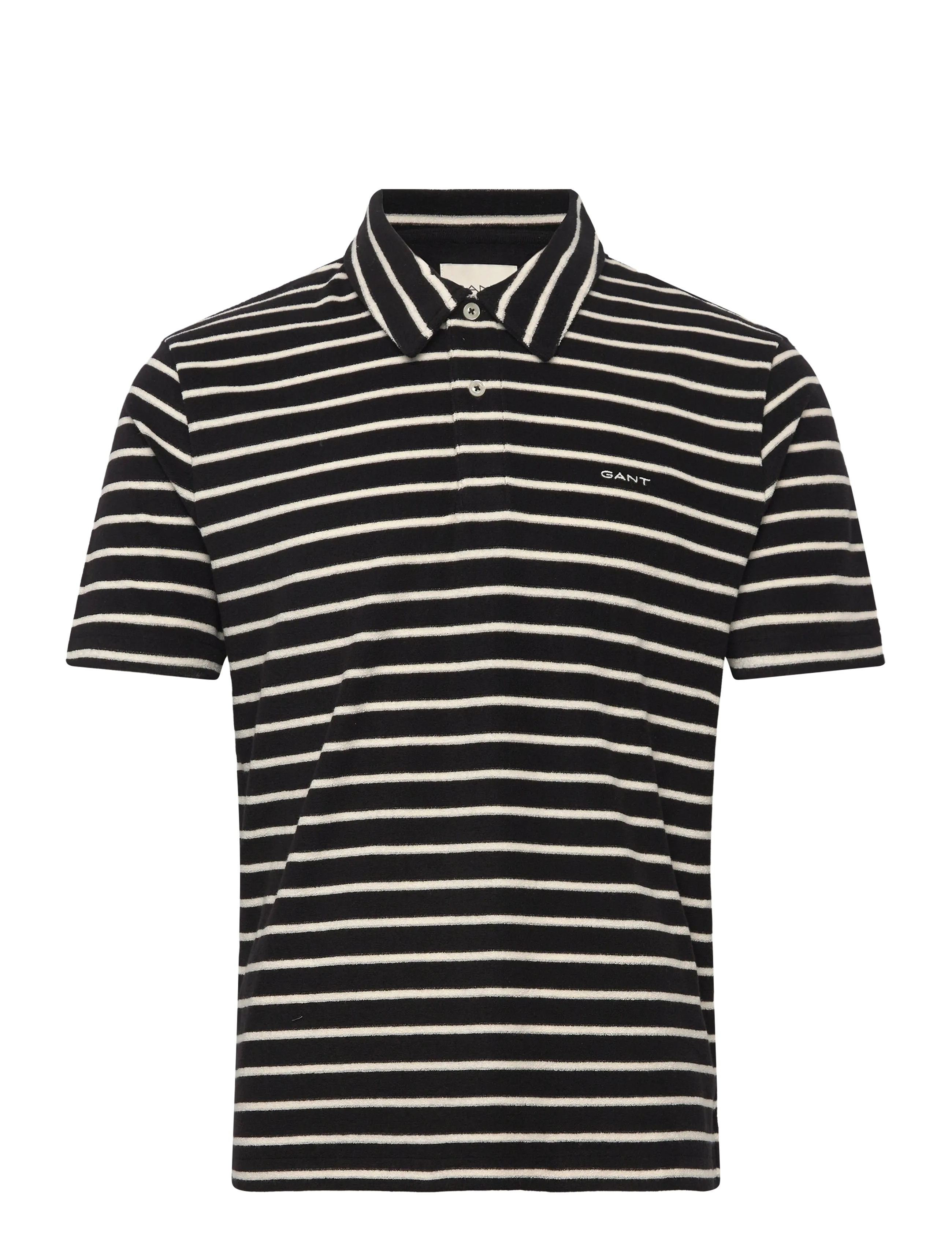 GANT Towelling Ss Polo Schwarz - XL - Herren