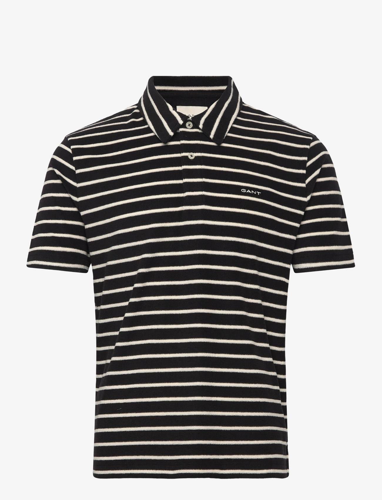 Gant - TOWELLING SS POLO - kortærmede poloer - ebony black - 1