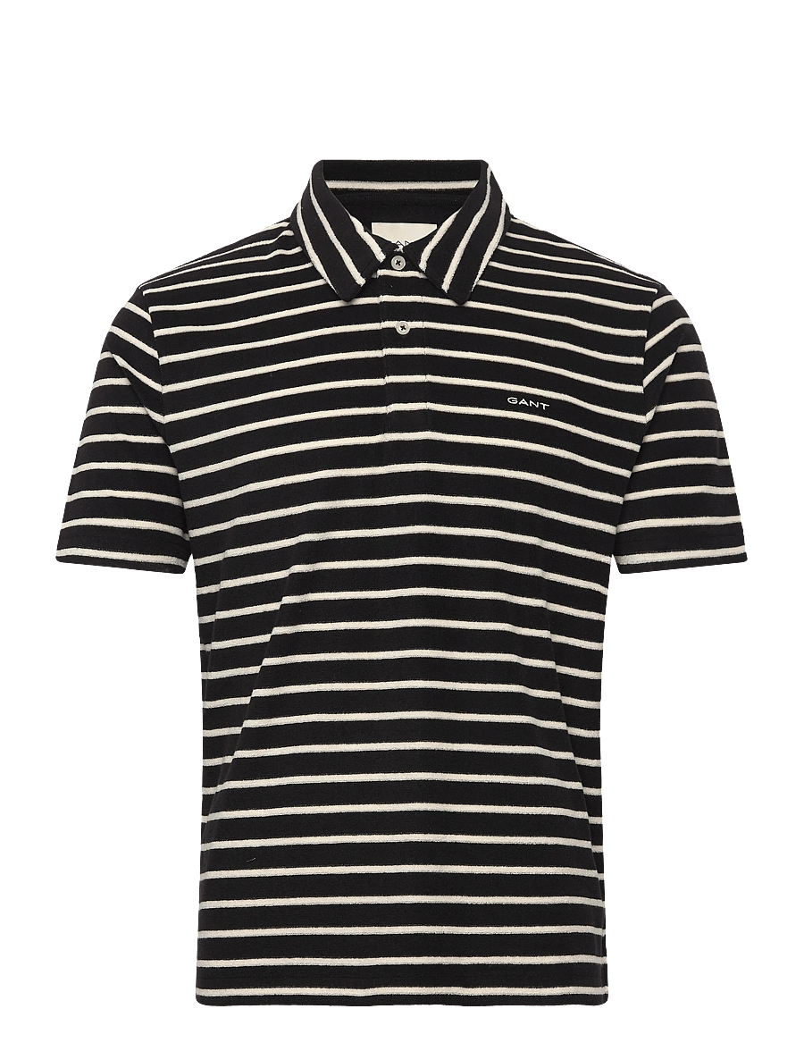 Gant - TOWELLING SS POLO - short-sleeved polos - ebony black - 1