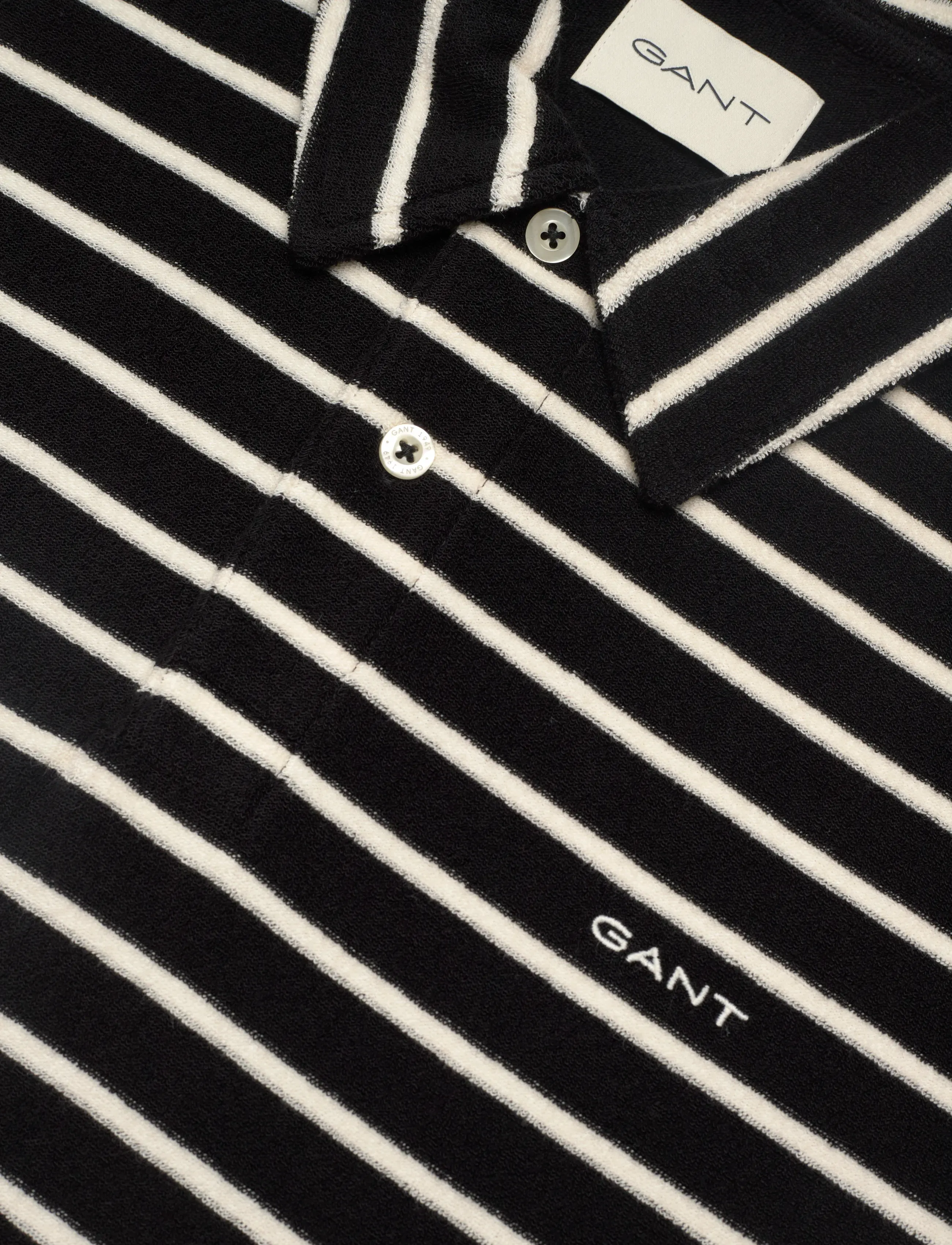 Gant - TOWELLING SS POLO - kurzärmelig - ebony black - 5