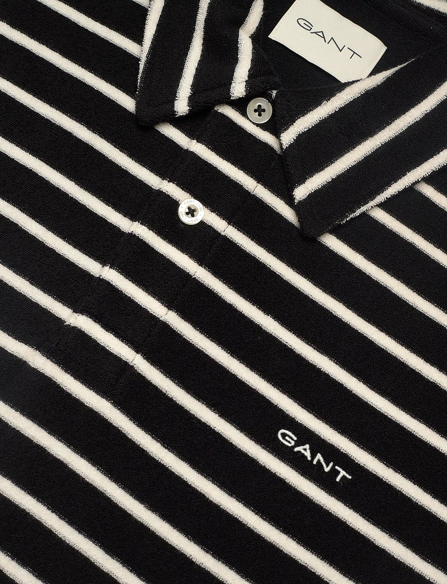 Gant - TOWELLING SS POLO - short-sleeved polos - ebony black - 5
