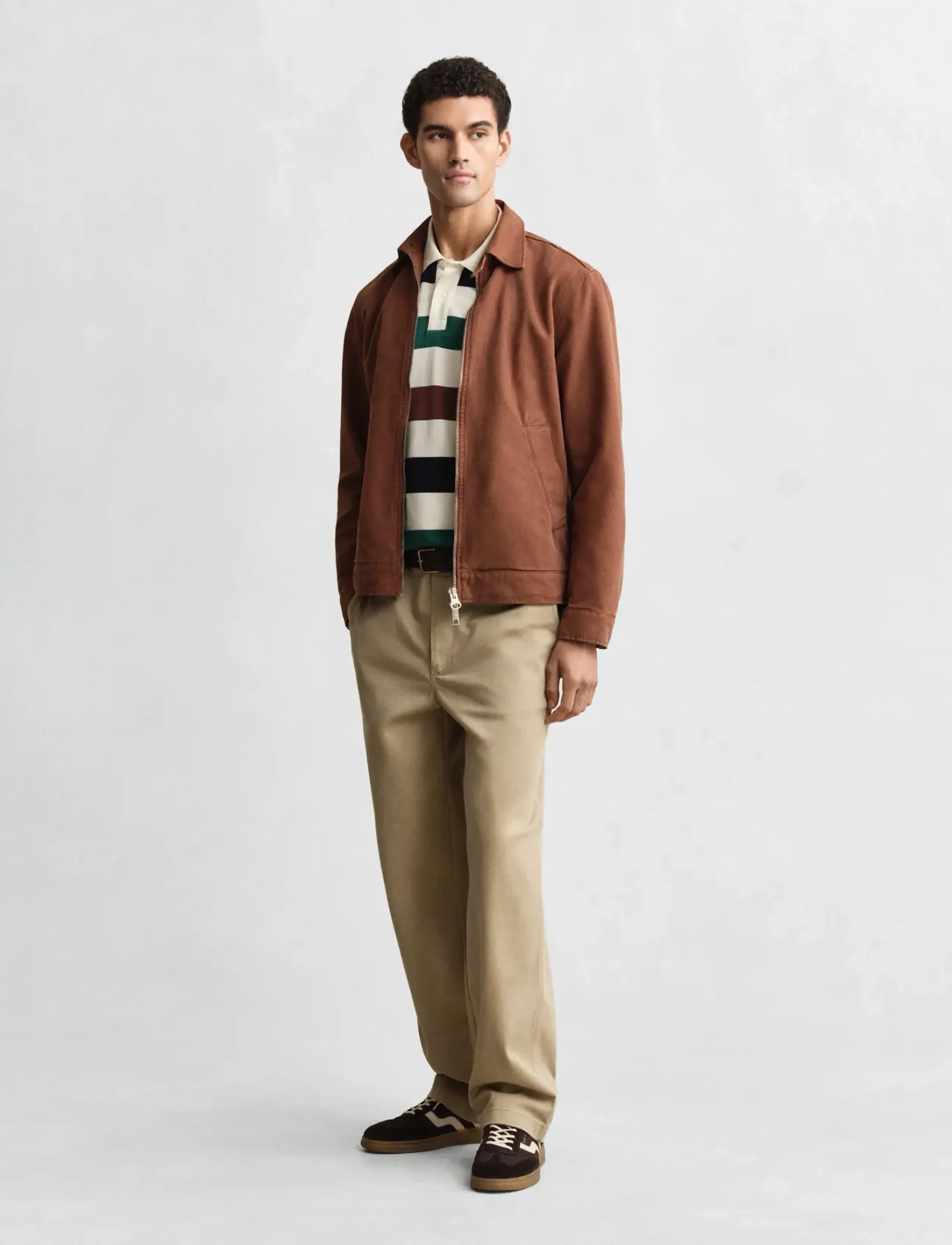 Gant - STRIPED SS POLO - lyhythihaiset - cream - 4