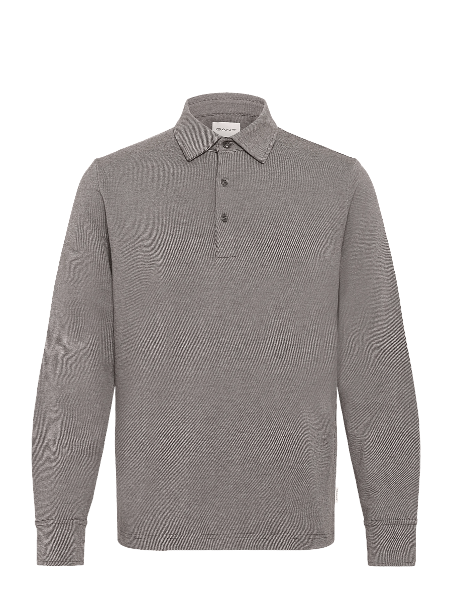 Gant - TWILL LS POLO SHIRT - langærmede poloer - brown melange - 0