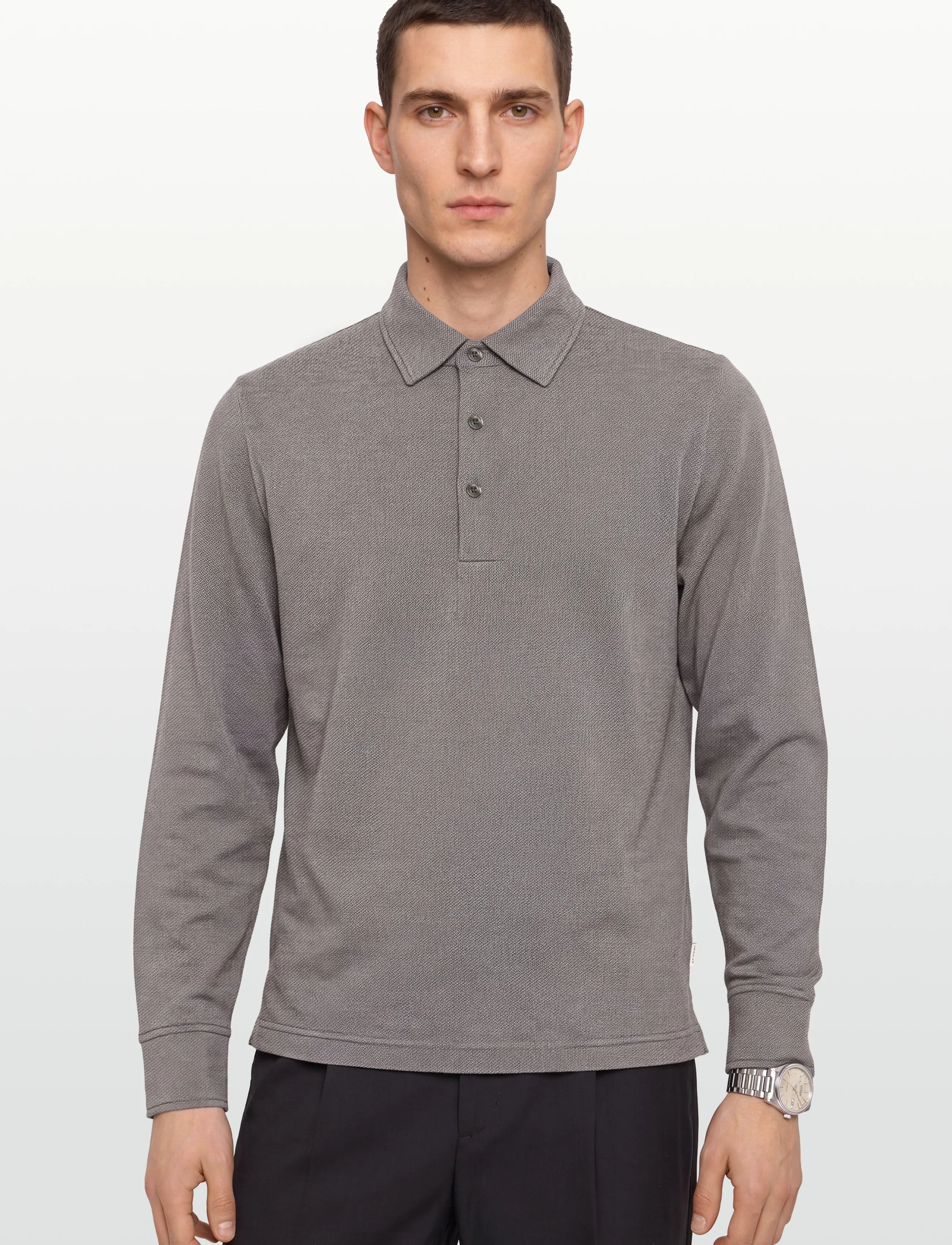 Twill Ls Polo Shirt 2
