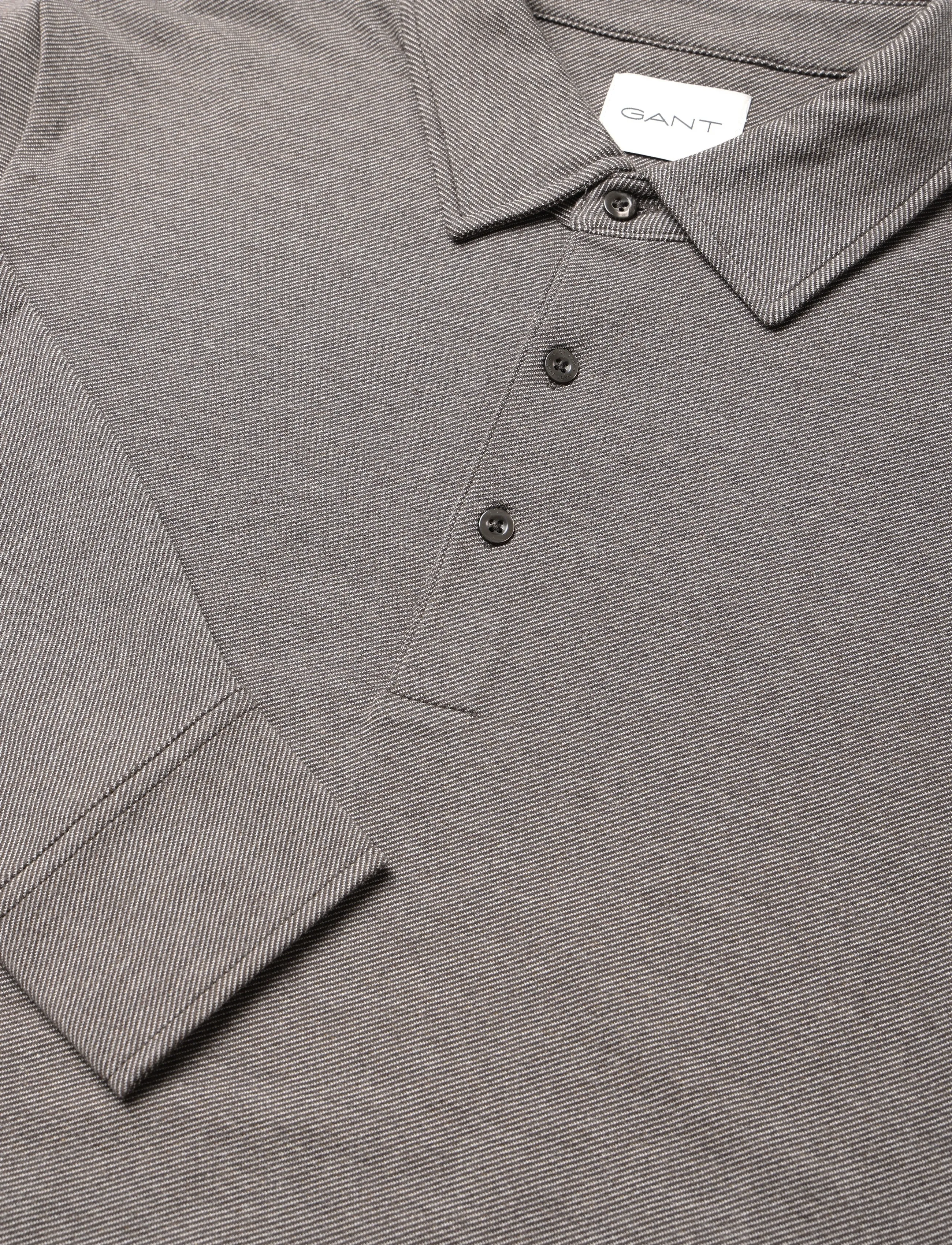 Gant - TWILL LS POLO SHIRT - langærmede poloer - brown melange - 2