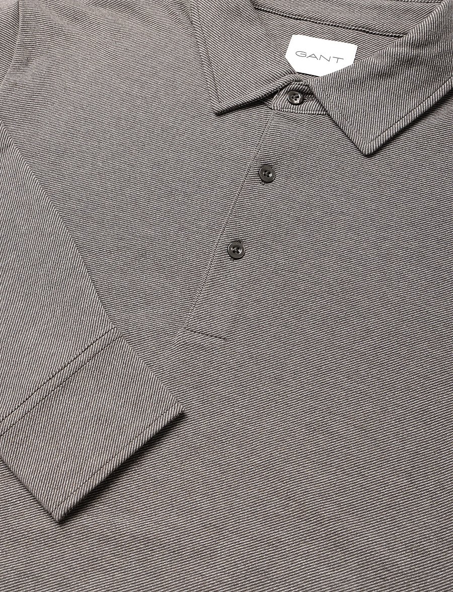 Gant - TWILL LS POLO SHIRT - langærmede poloer - brown melange - 2