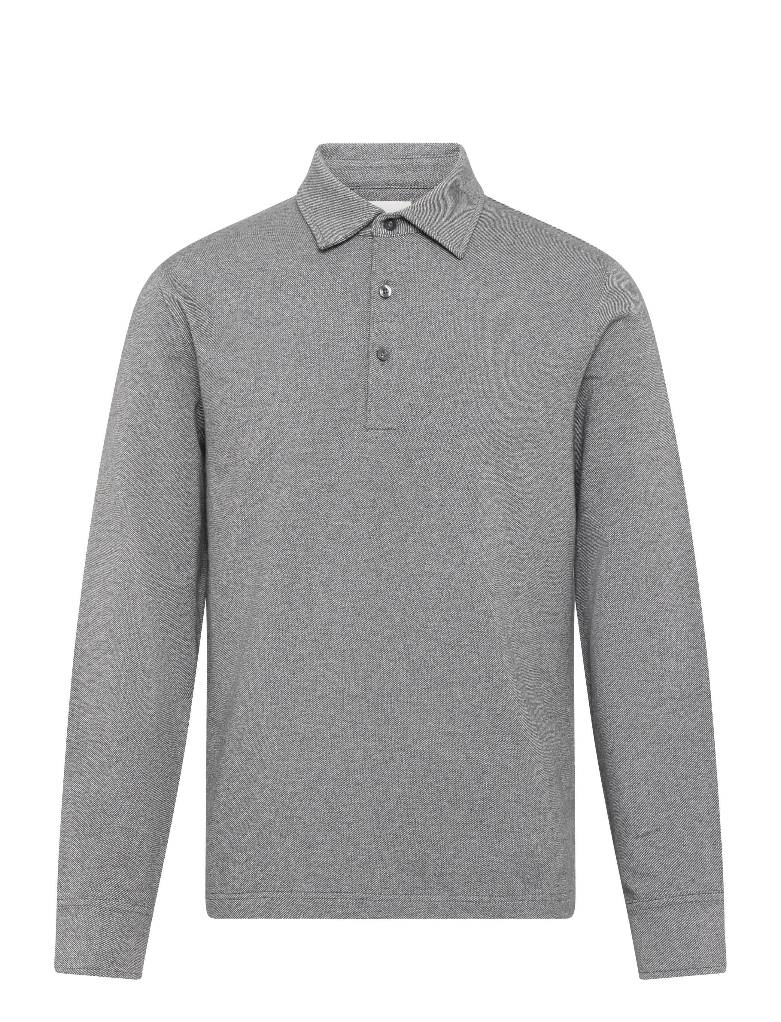 Gant TWILL LS POLO SHIRT - Poloer - CHARCOAL MELANGE / grey