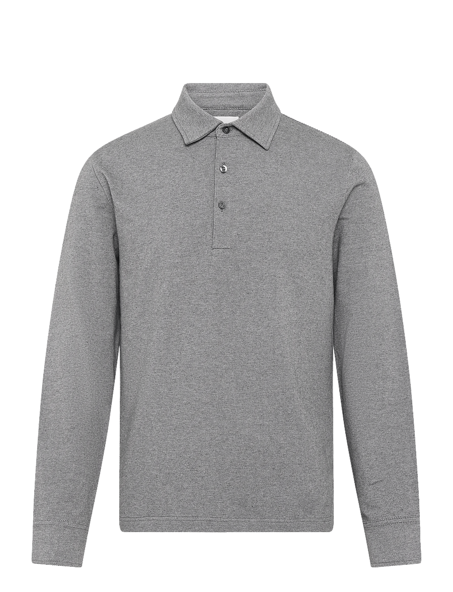 Gant - TWILL LS POLO SHIRT - langærmede poloer - charcoal melange - 0