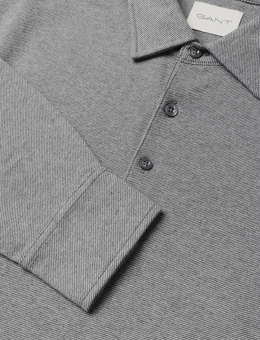 Gant - TWILL LS POLO SHIRT - langærmede poloer - charcoal melange - 2