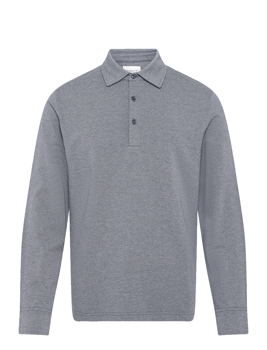 Gant - TWILL LS POLO SHIRT - langærmede poloer - dark indigo melange - 0