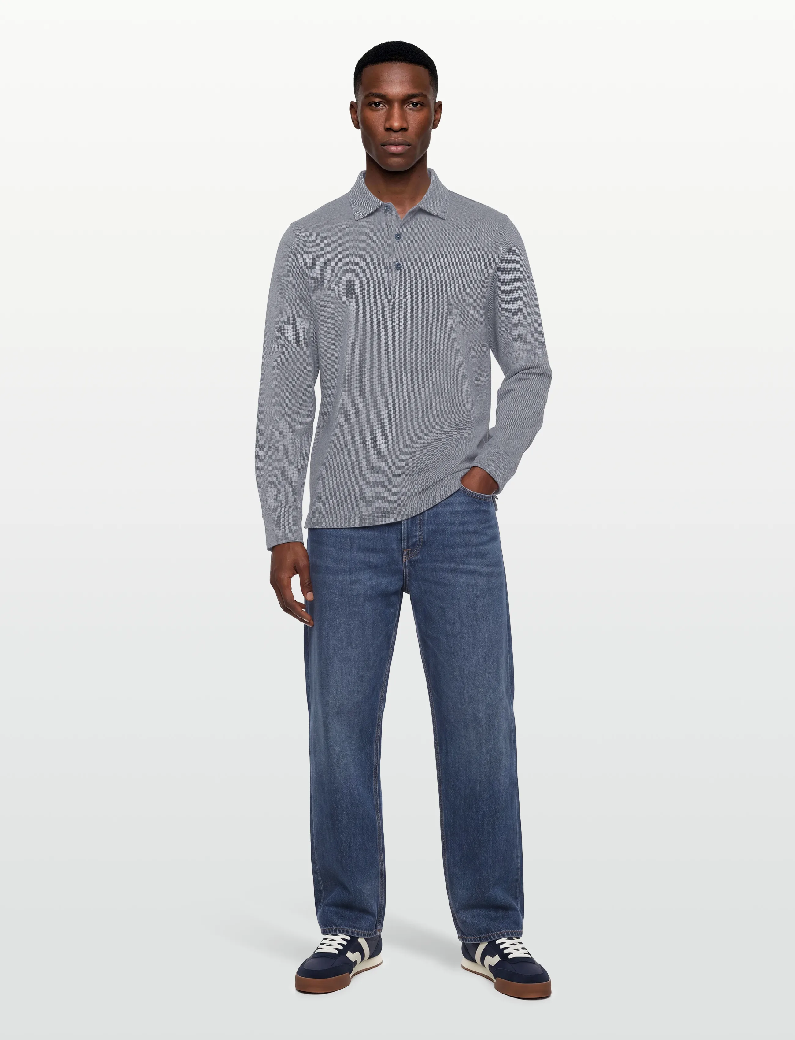 Twill Ls Polo Shirt