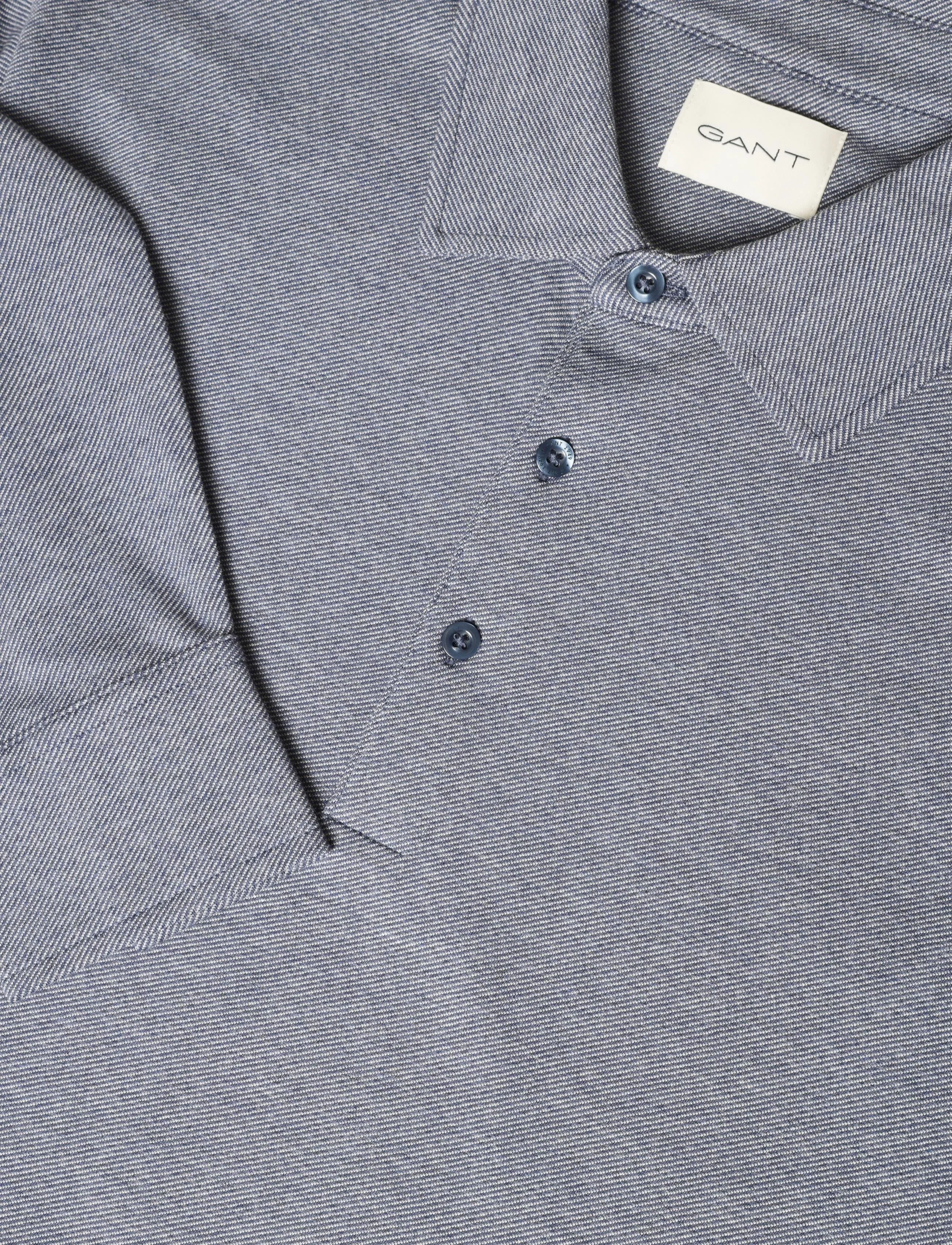 Gant - TWILL LS POLO SHIRT - langærmede poloer - dark indigo melange - 2