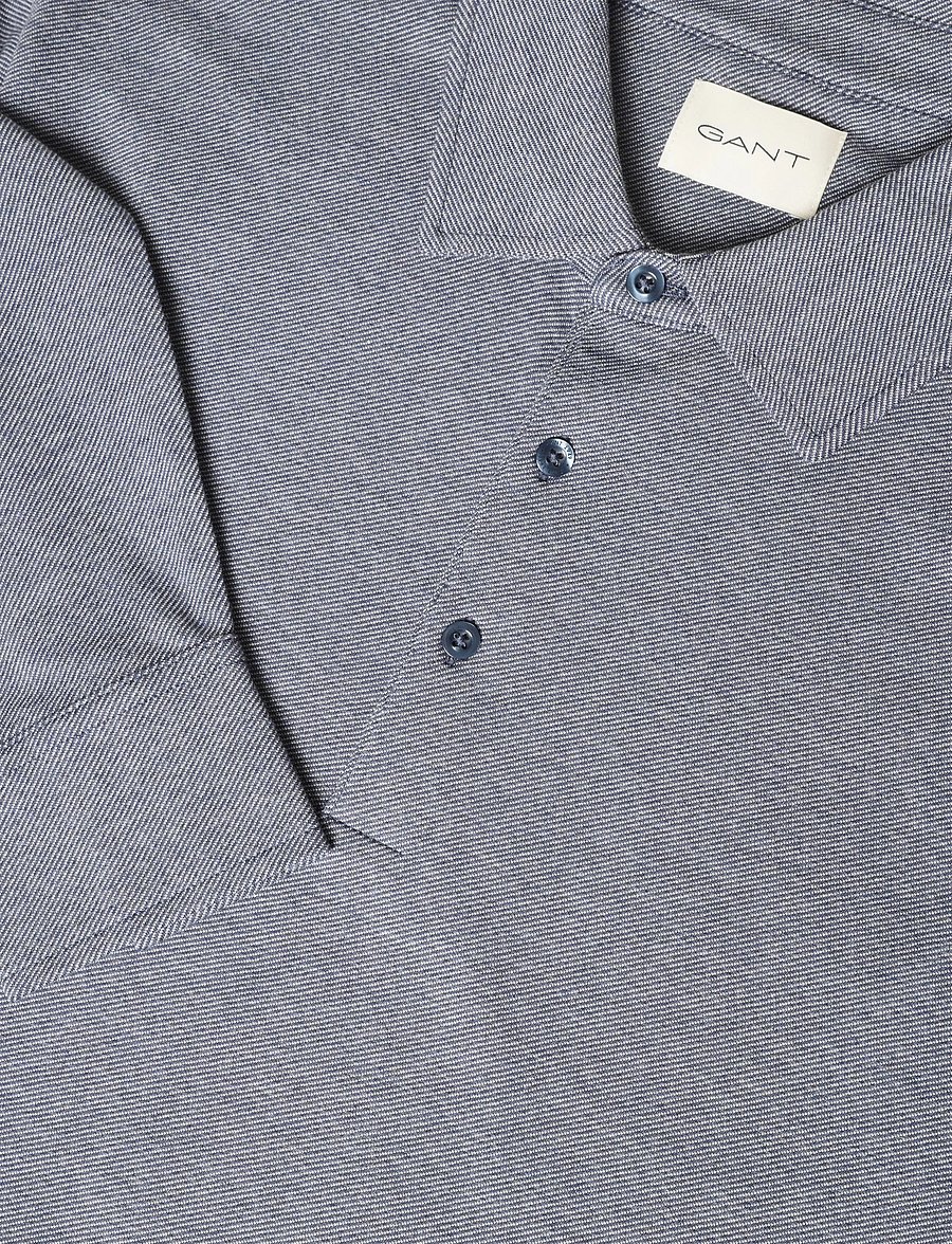 Gant - TWILL LS POLO SHIRT - langærmede poloer - dark indigo melange - 2