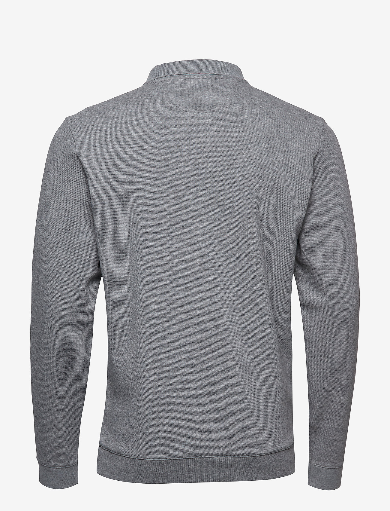 GANT - O2. HONEYCOMB COLLAR SWEAT - grey melange - 1