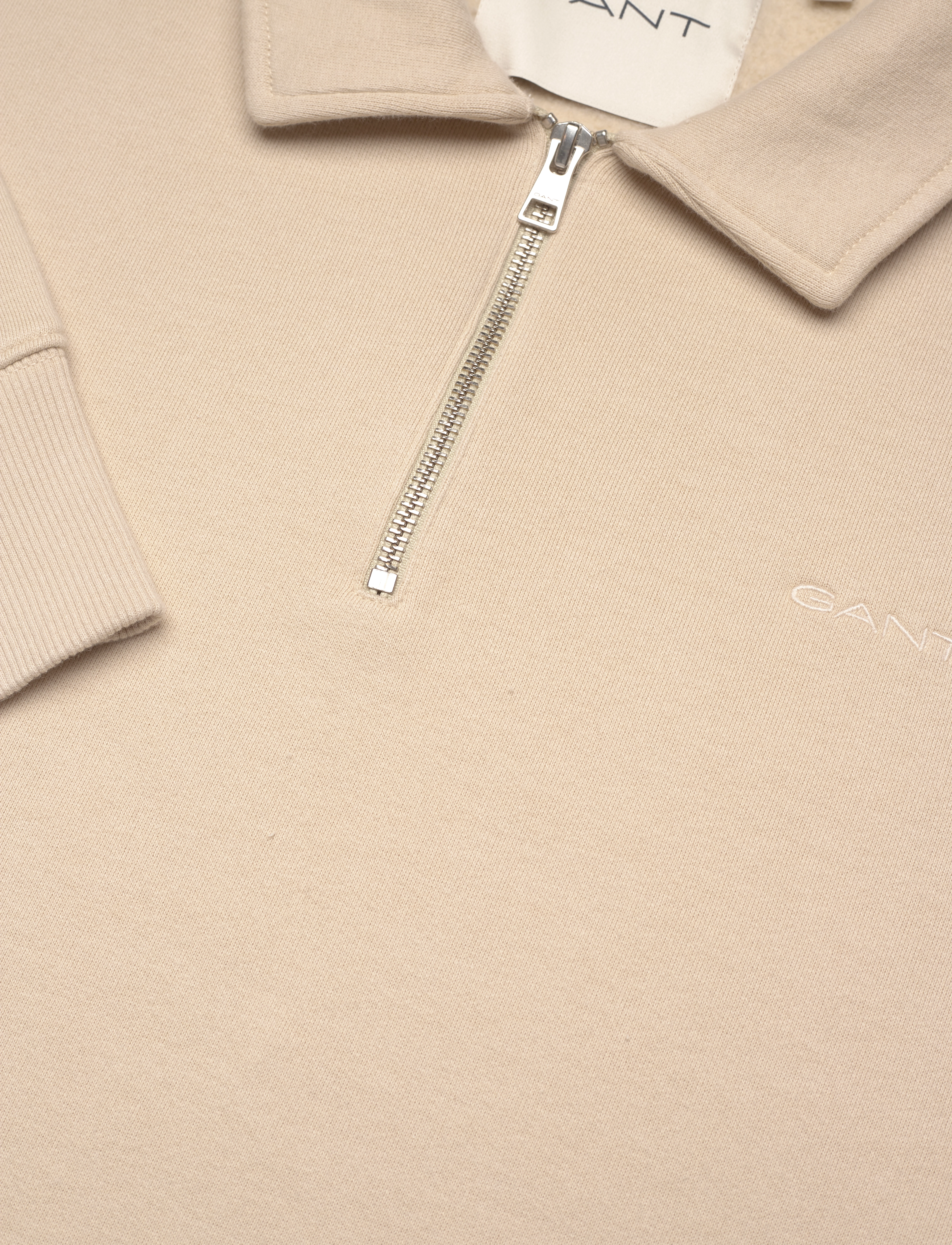 GANT - LOGO HALF ZIP - silky beige - 2