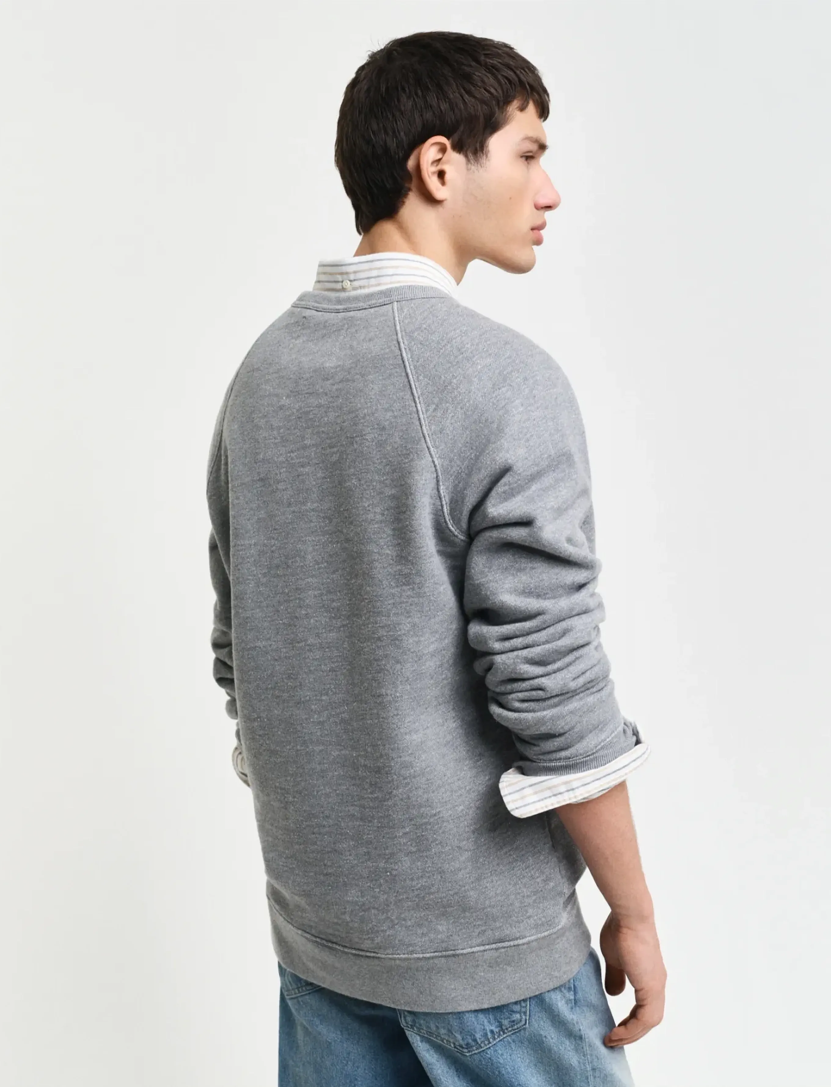 GANT - GRAPHIC C-NECK SWEAT - grey melange - 3