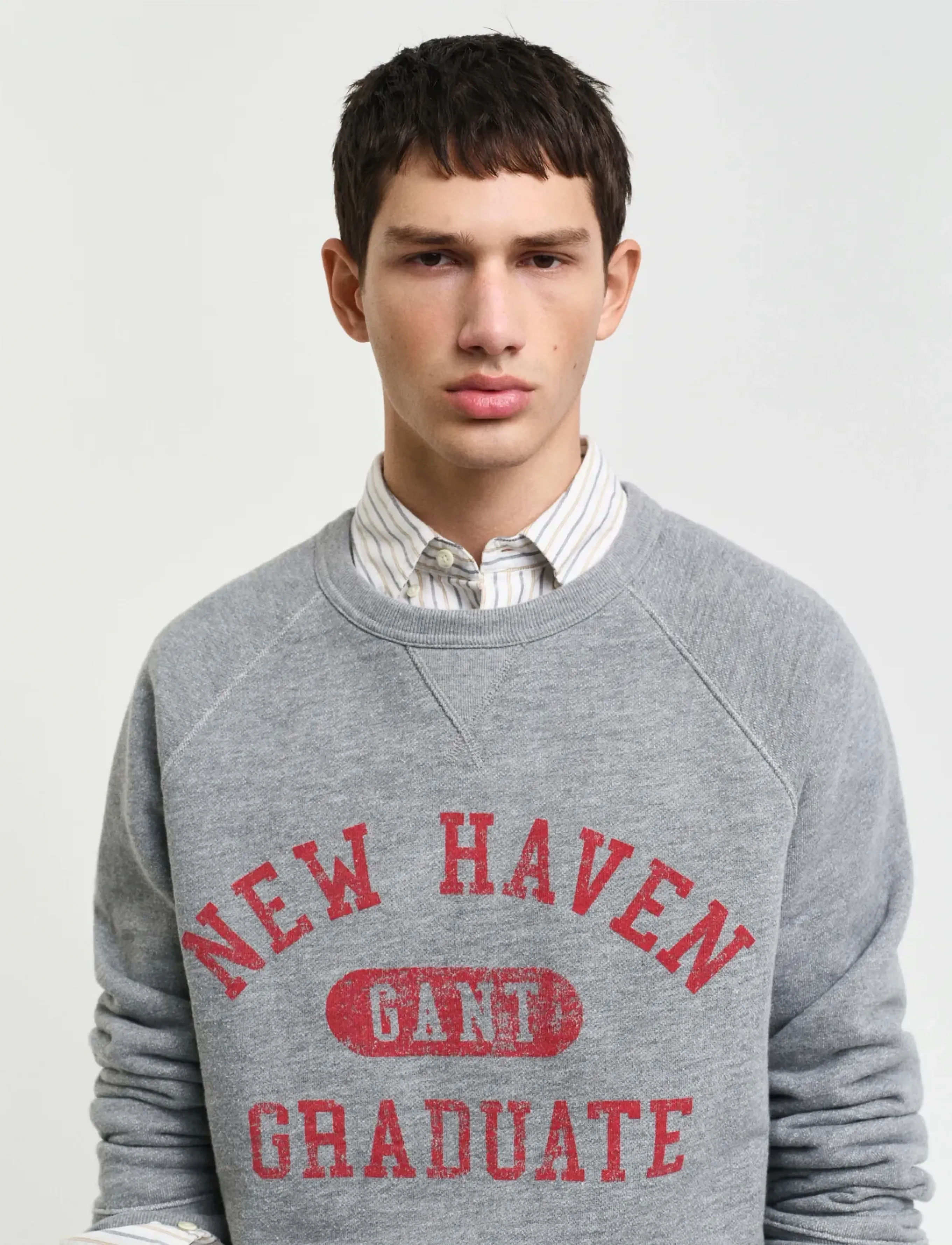 GANT - GRAPHIC C-NECK SWEAT - grey melange - 4