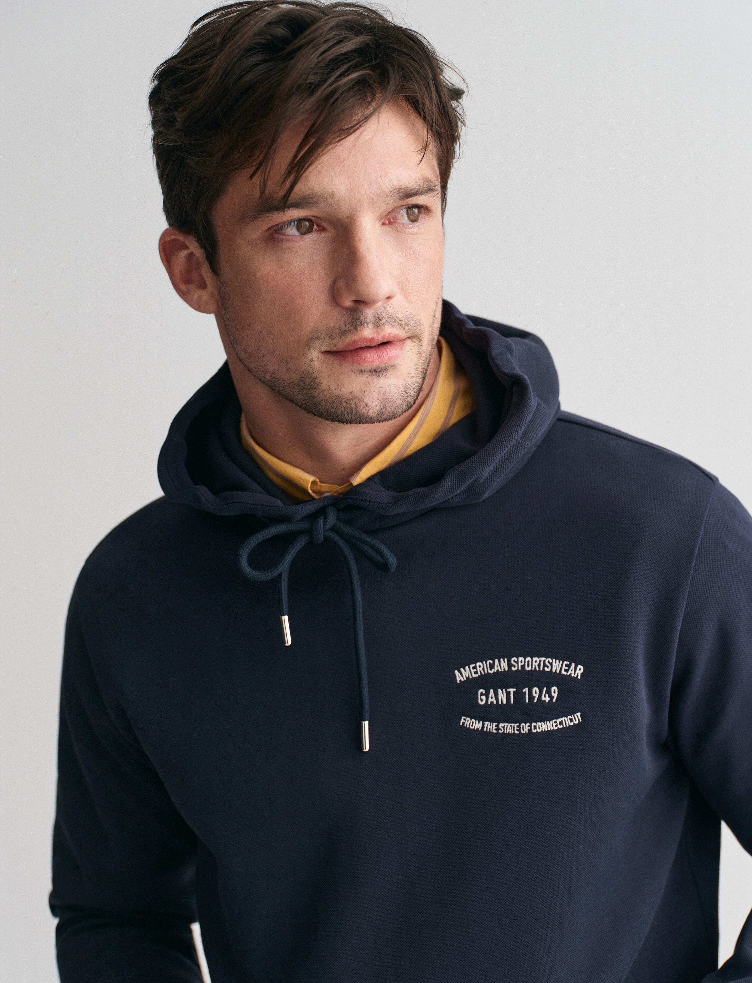 GANT - SMALL GRAPHIC SWEAT HOODIE - evening blue - 4