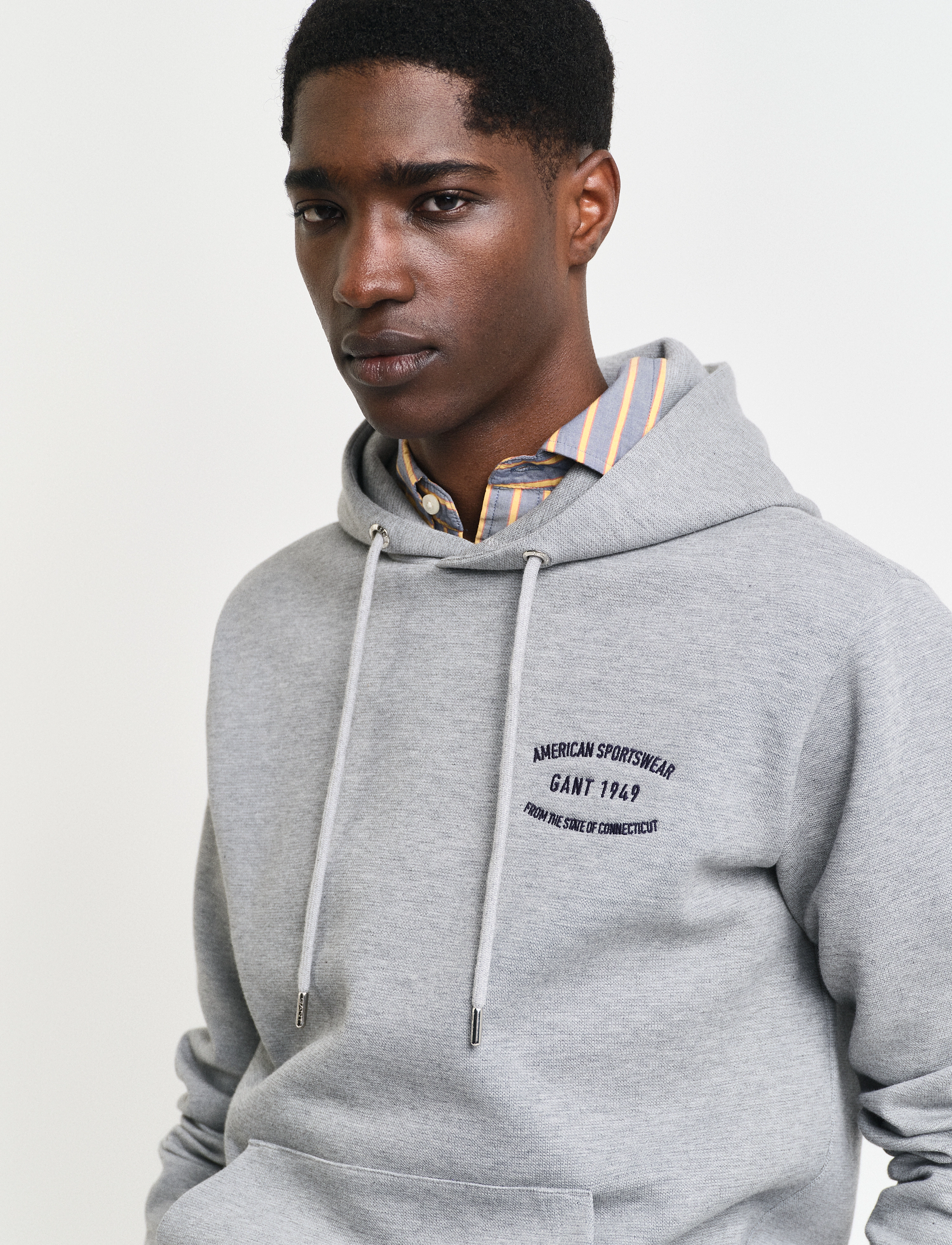 GANT - SMALL GRAPHIC SWEAT HOODIE - grey melange - 4