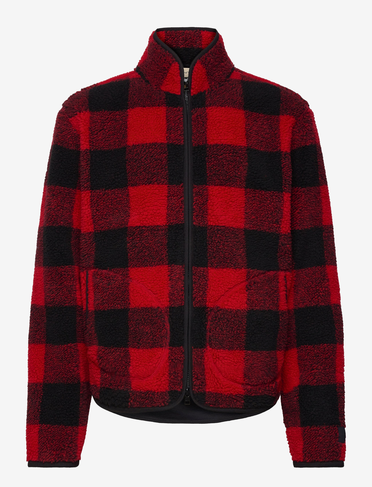 GANT - CHECKED FLEECE JACKET - bright red - 0