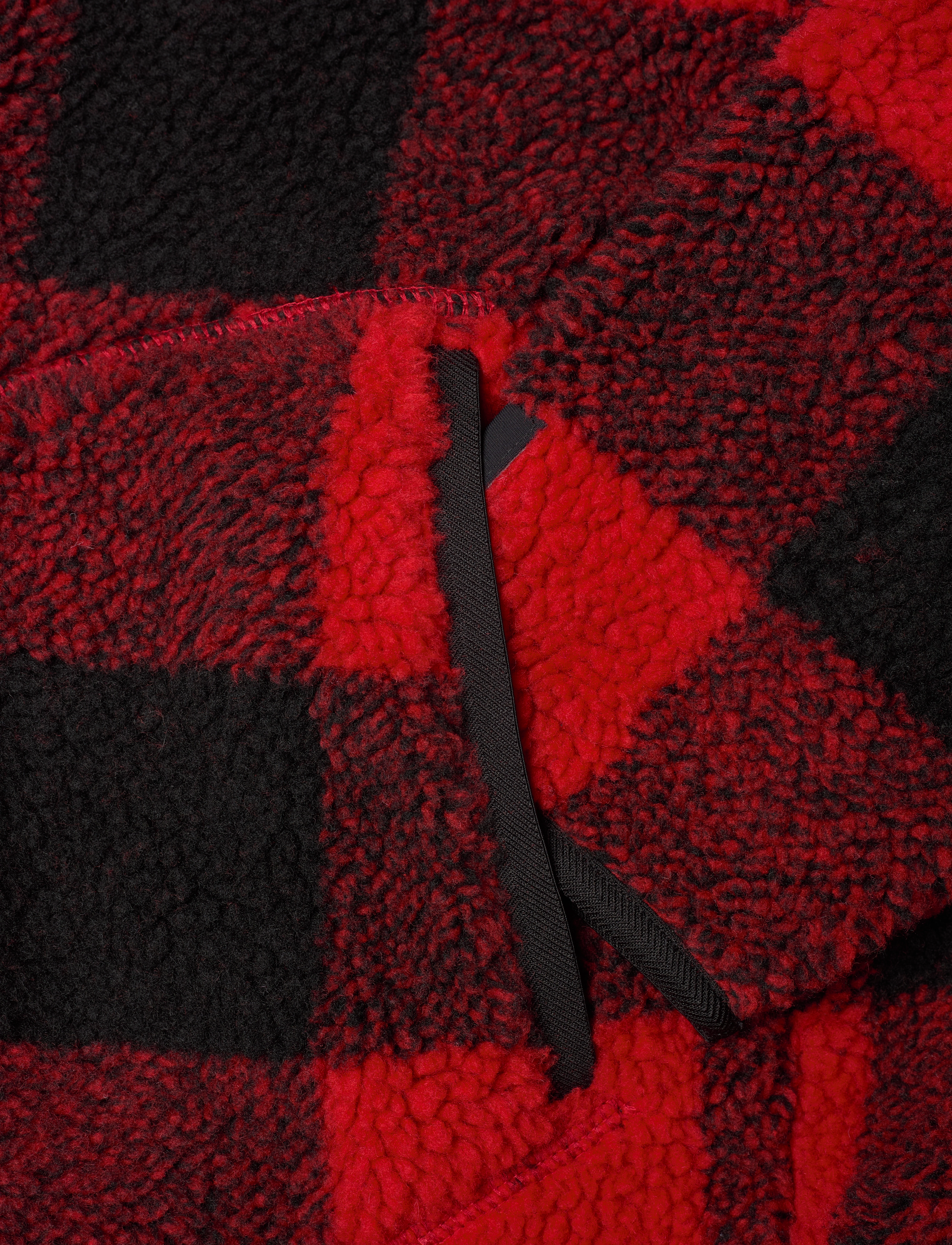 GANT - CHECKED FLEECE JACKET - bright red - 2