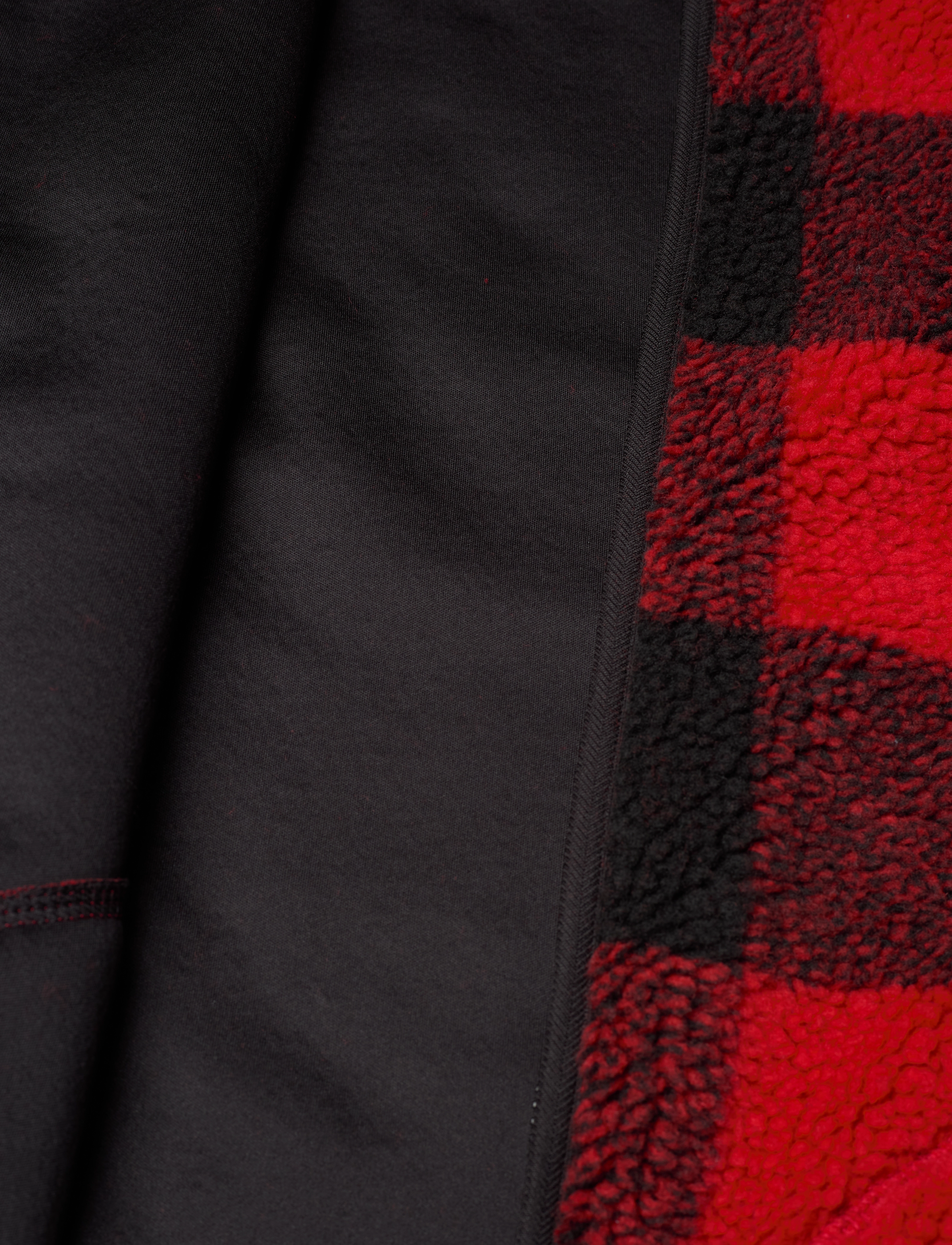 GANT - CHECKED FLEECE JACKET - bright red - 5