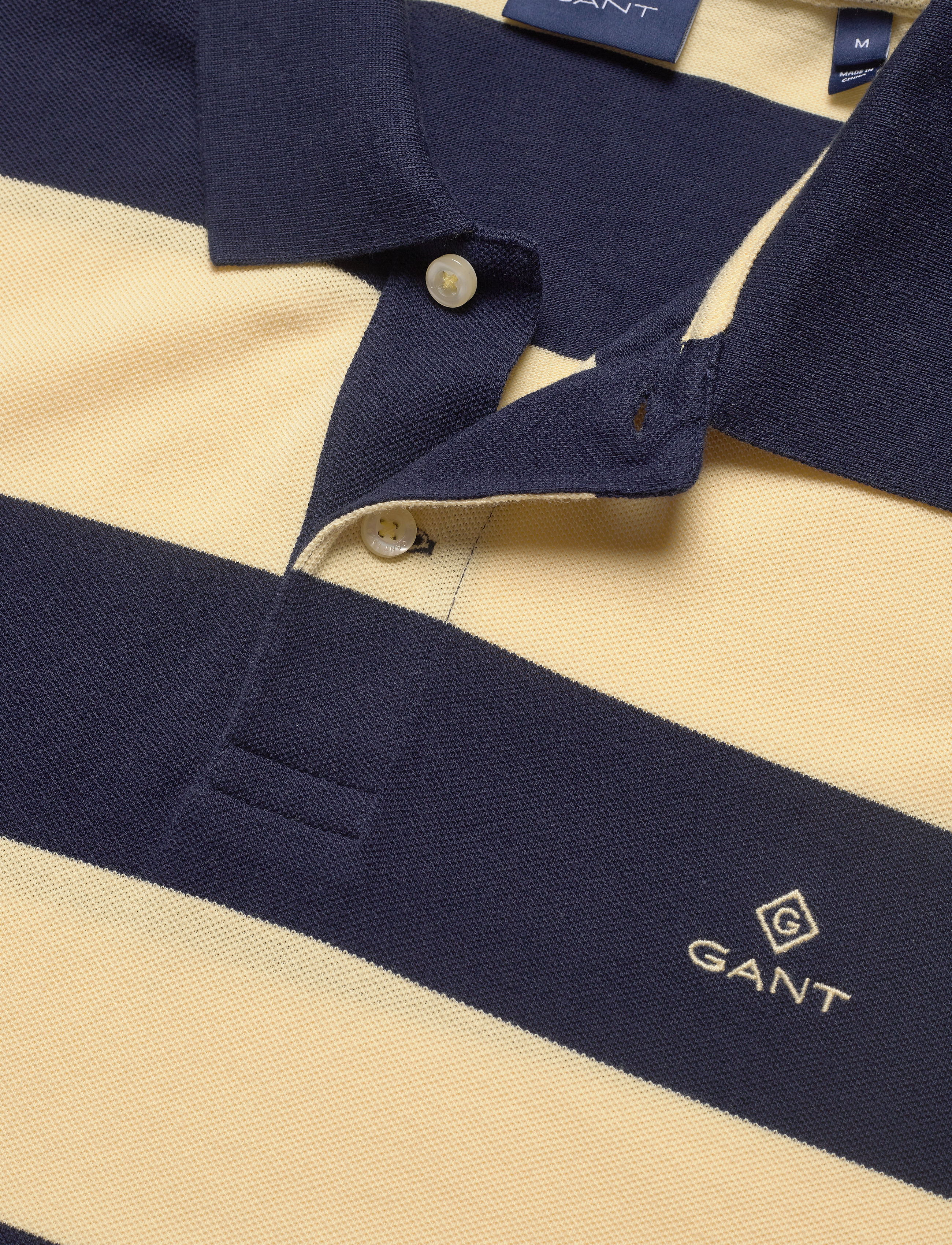 GANT - BARSTRIPE PIQUE SS RUGGER - sunlight - 2