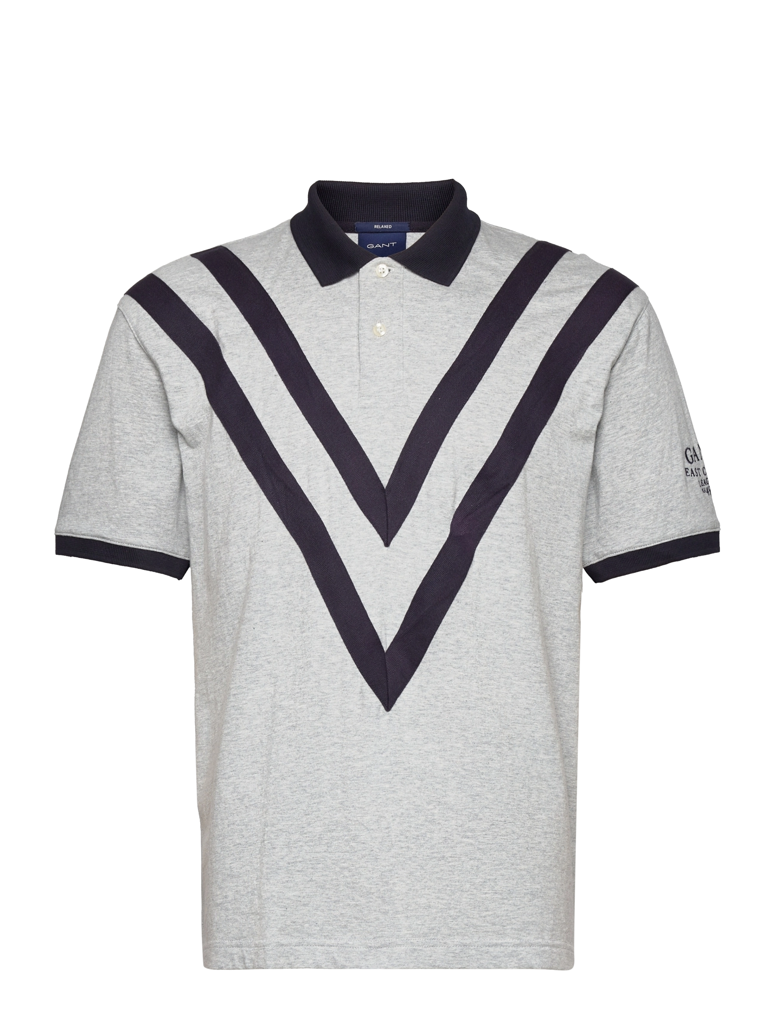 GANT - D1. GANT ROWING JERSEY SS RUGGER - light grey melange - 0