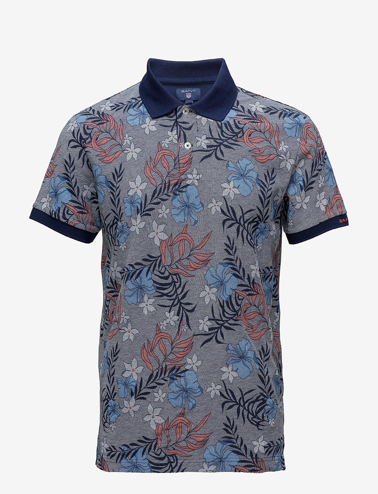GANT - O2. MULTI FLOWER PIQUE SS RUGGER - persian blue - 0