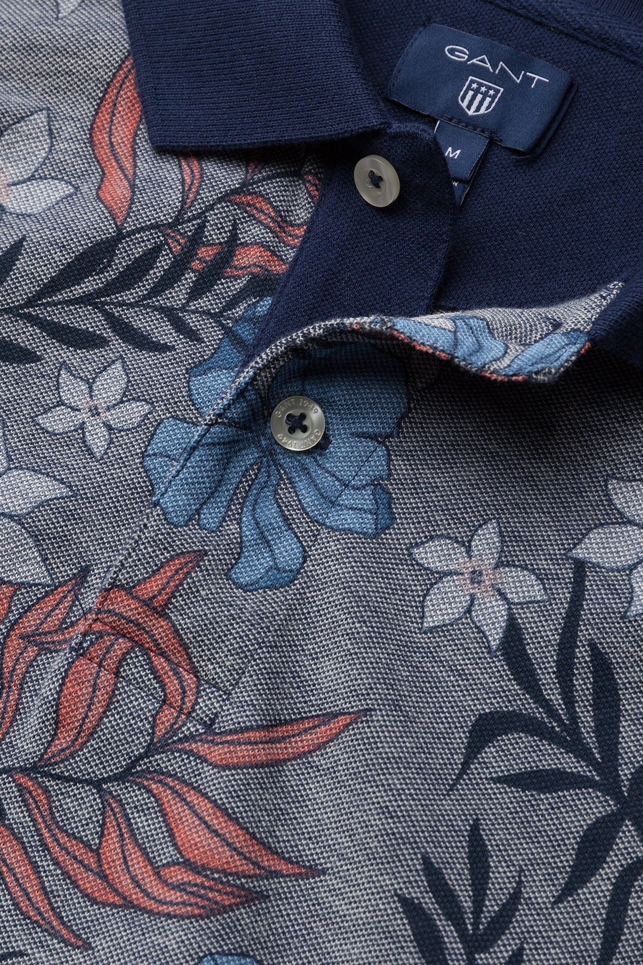 GANT - O2. MULTI FLOWER PIQUE SS RUGGER - persian blue - 3