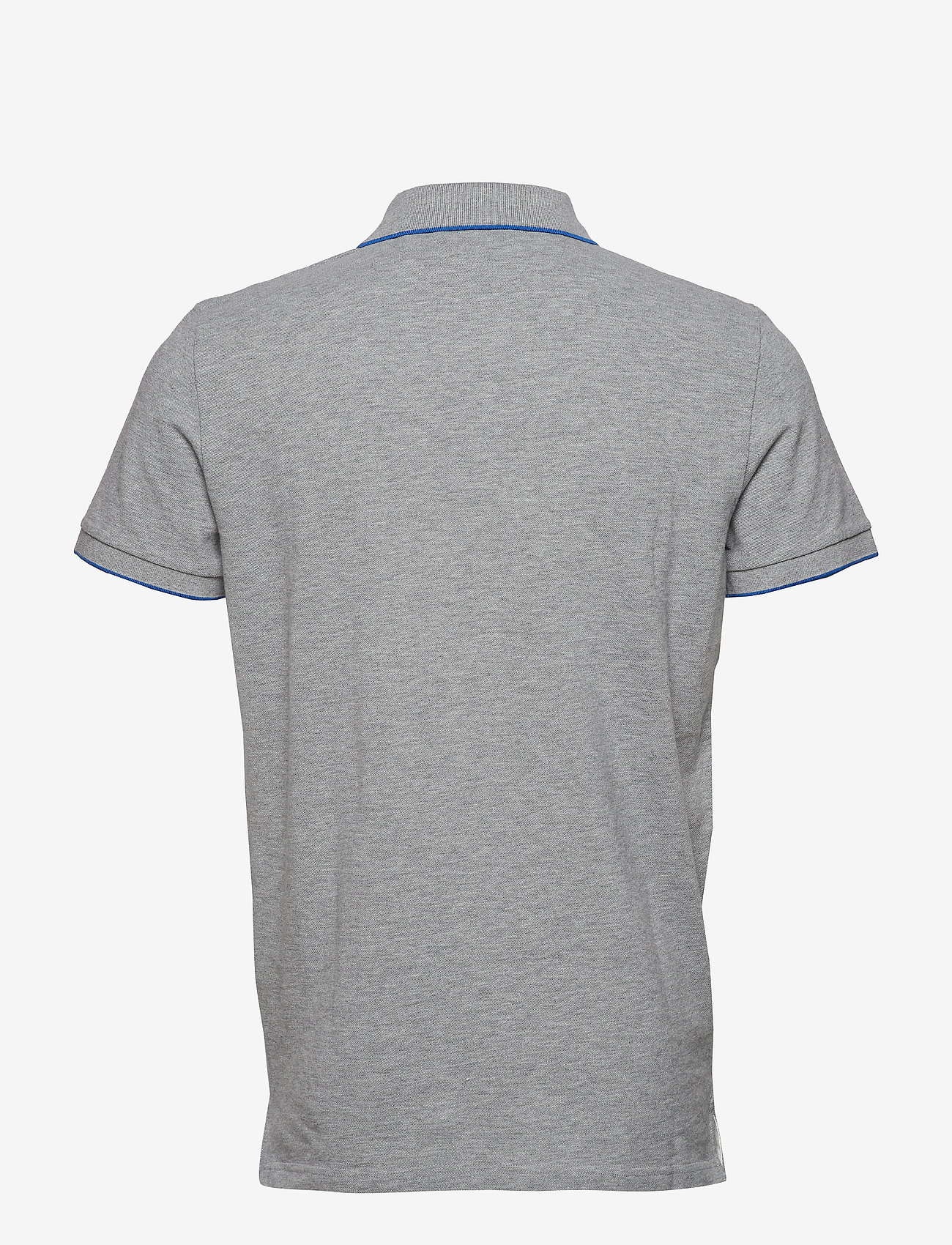 GANT - O1. G APPLICATION  PIQUE SS RUGGER - grey melange - 1