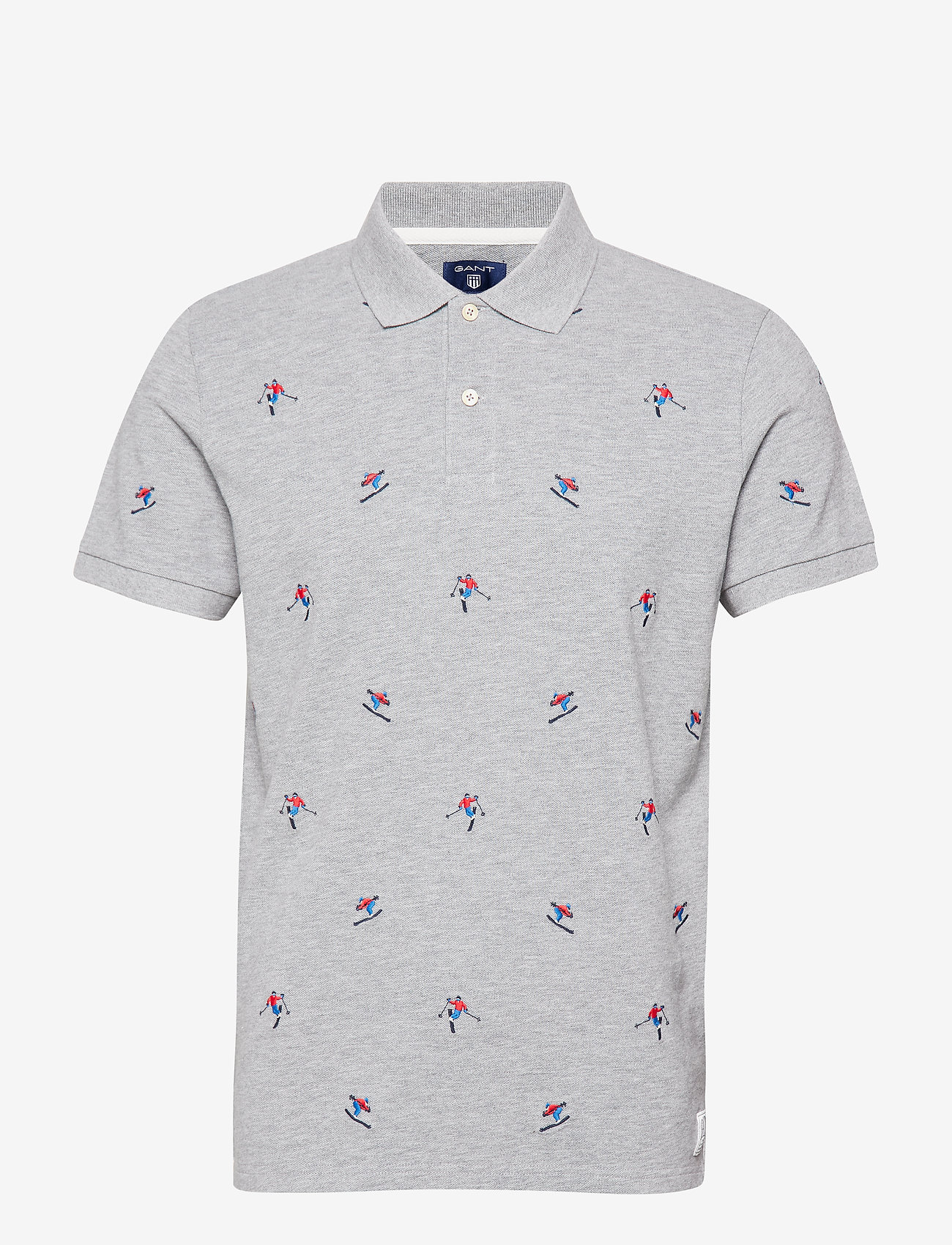 GANT - O1. AOE PIQUE SS RUGGER - grey melange - 0