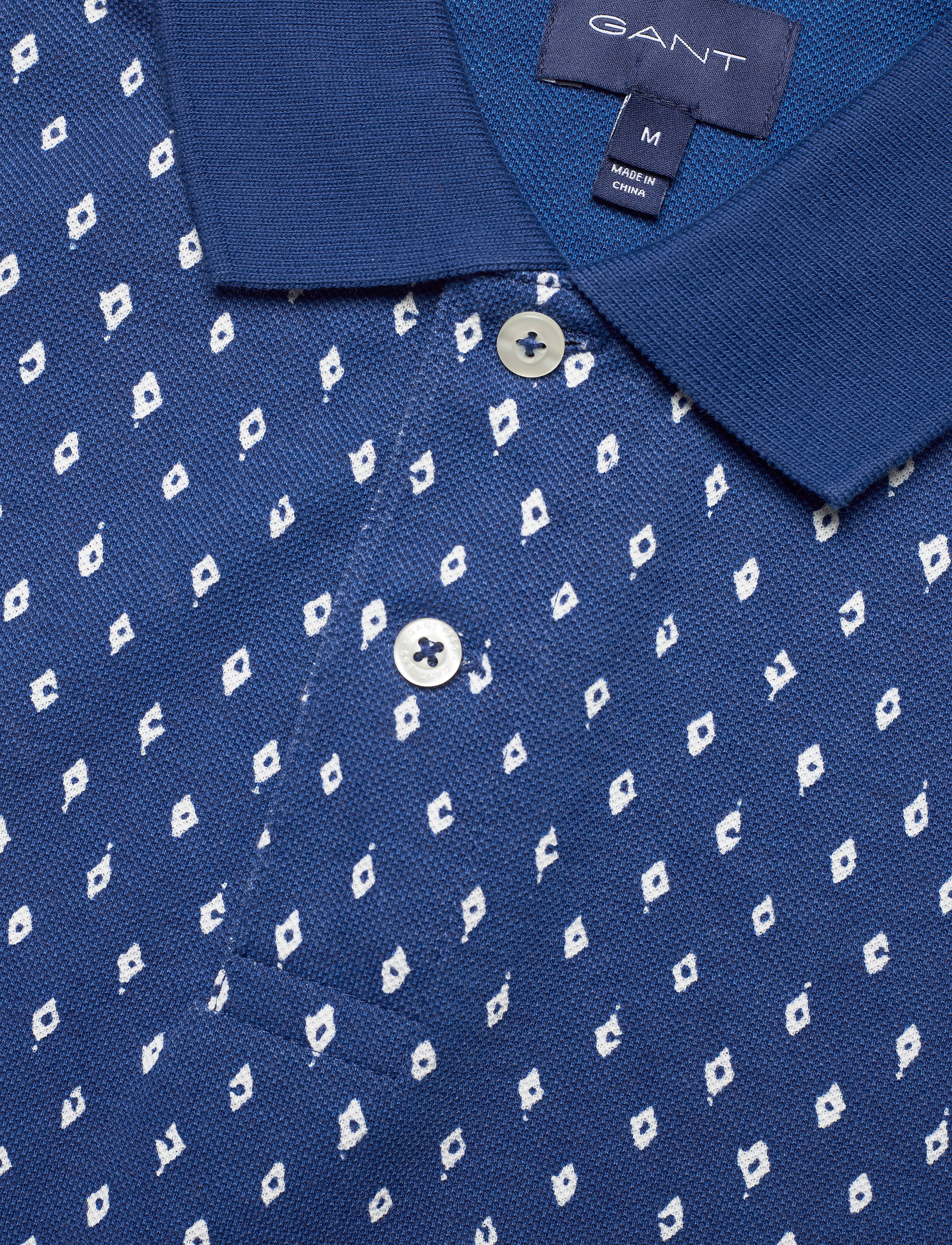 GANT - D1. DESERT DIAMOND SS PIQUE - crisp blue - 2