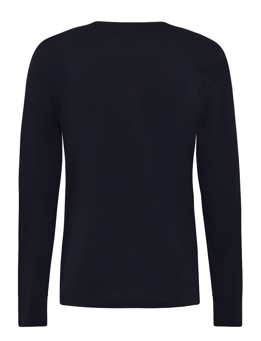 Gant - SLIM PIQUE LS T-SHIRT - långärmade t-shirts - evening blue - 1